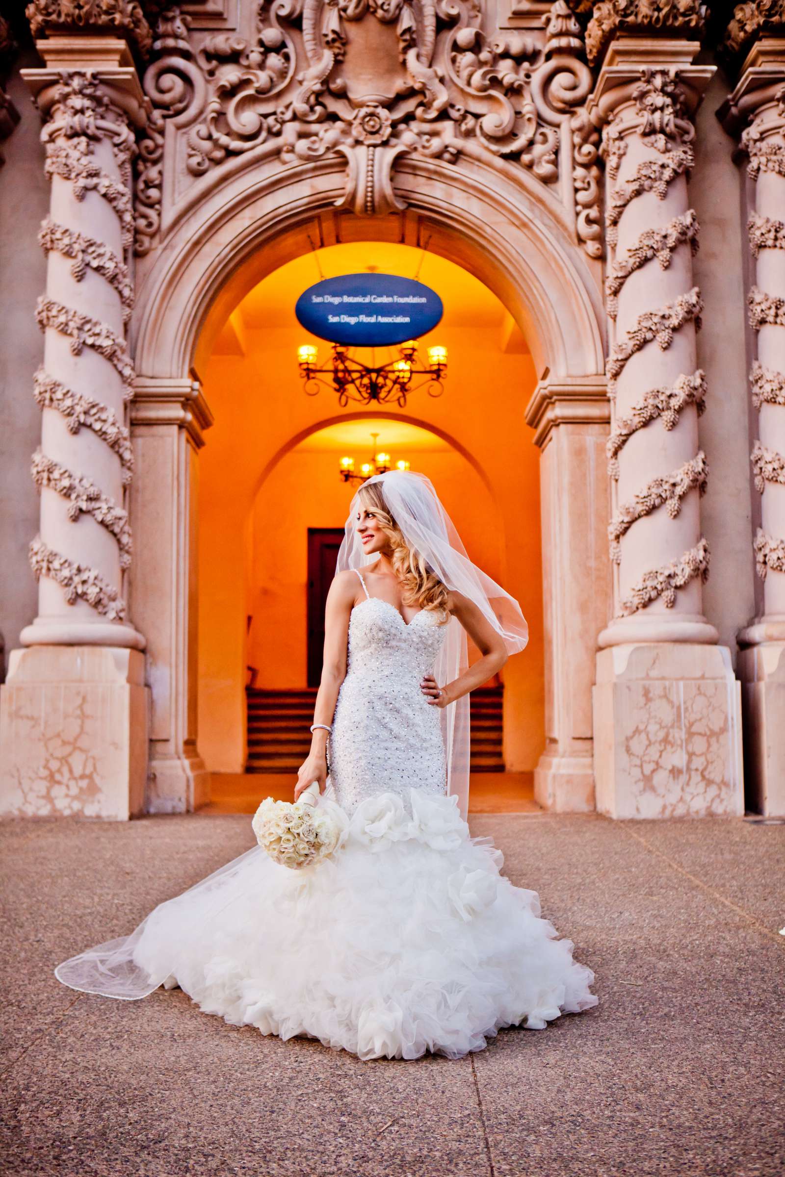 Bride at San Diego Central Library Wedding, Camille and JuanCarlos Wedding Photo #26 by True Photography