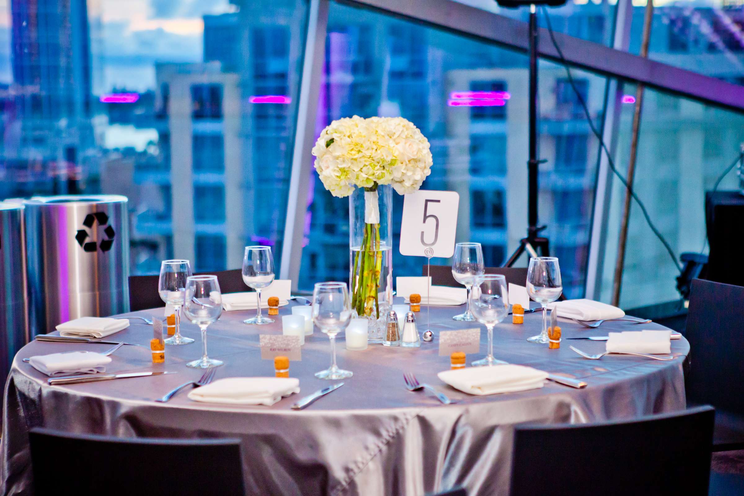 Centerpieces at San Diego Central Library Wedding, Camille and JuanCarlos Wedding Photo #75 by True Photography
