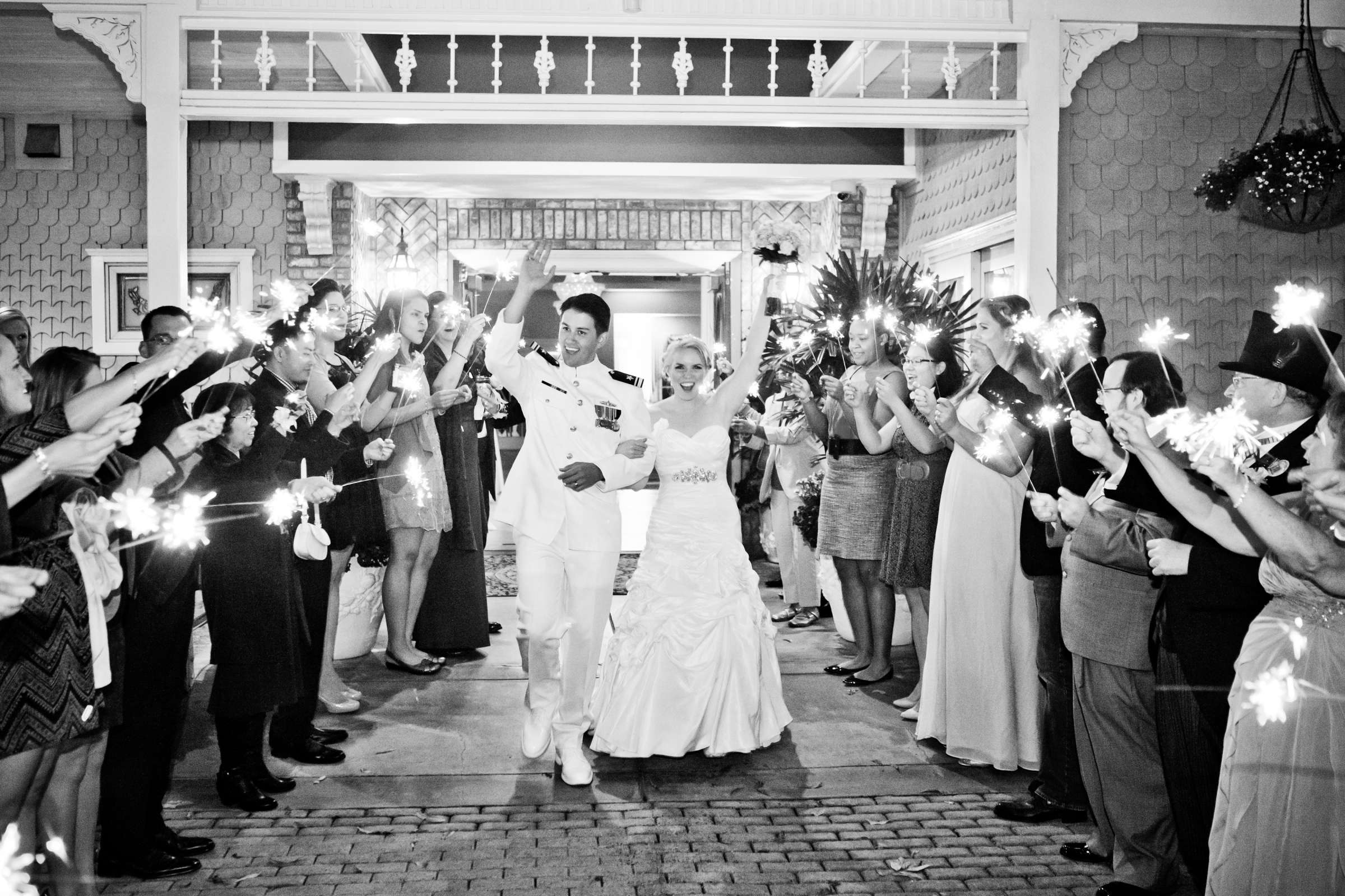 Sparklers, Ceremony, Black and White photo at Grand Tradition Estate Wedding coordinated by Grand Tradition Estate, Michelle and John Wedding Photo #142183 by True Photography