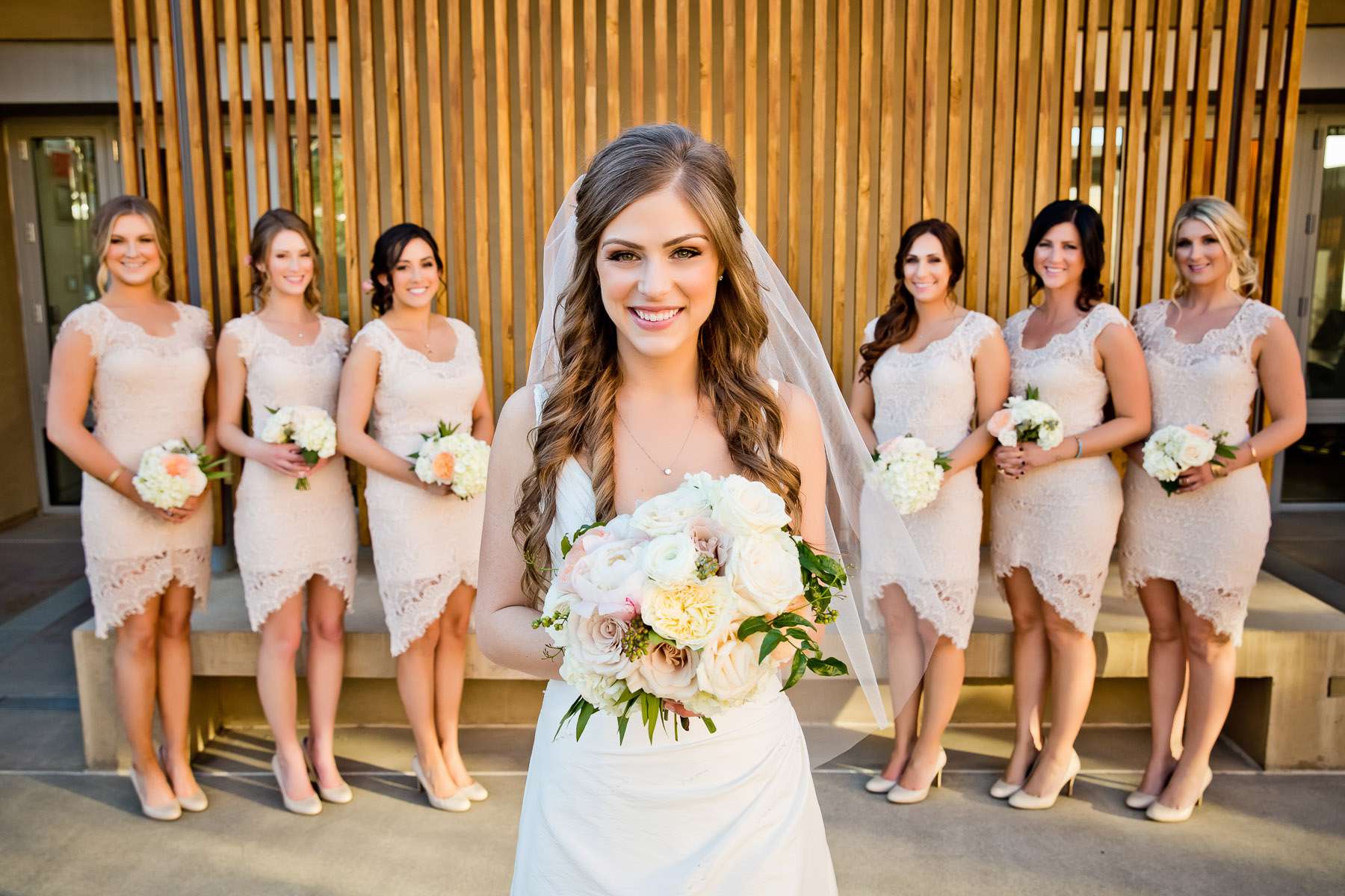 Bridesmaids at Scripps Seaside Forum Wedding coordinated by Diane Christine Events, Jacqueline and Ross Wedding Photo #142315 by True Photography