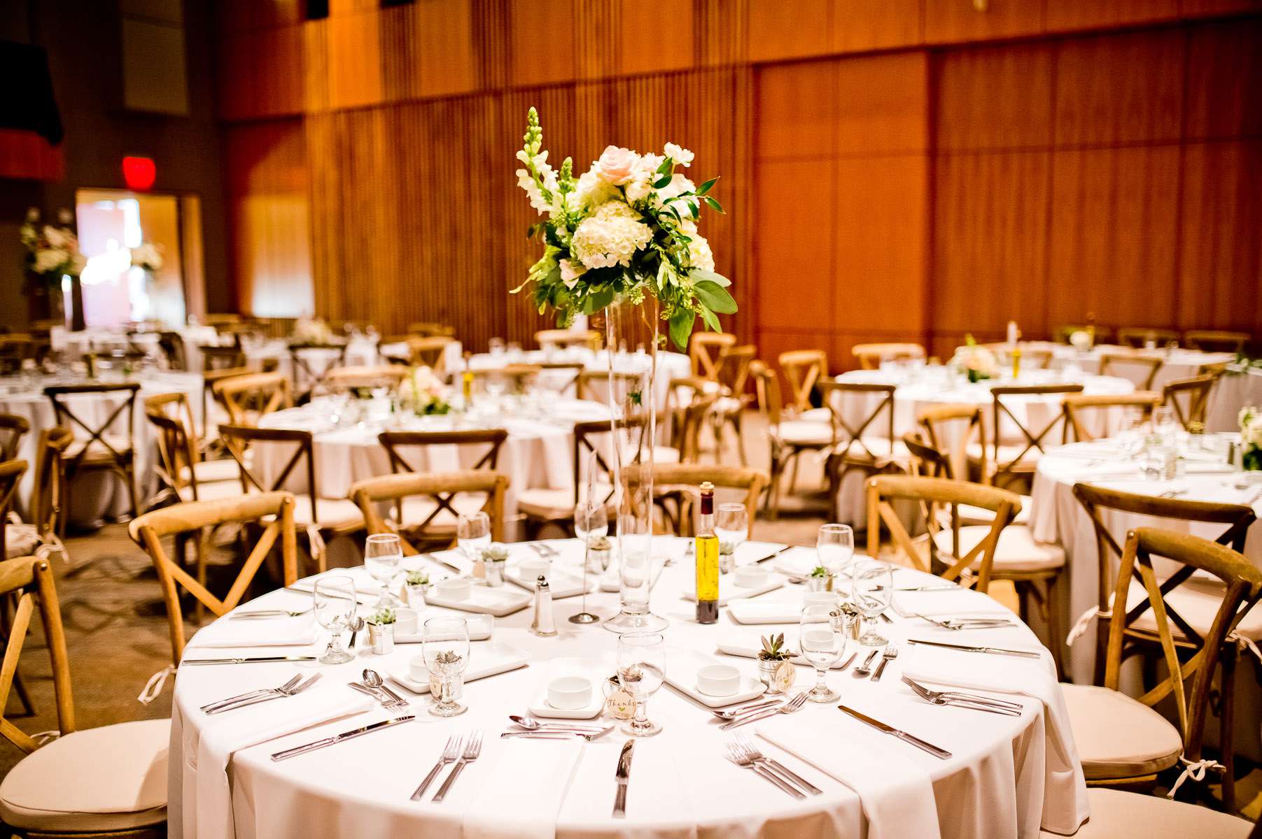 Centerpieces at Scripps Seaside Forum Wedding coordinated by Diane Christine Events, Jacqueline and Ross Wedding Photo #142342 by True Photography