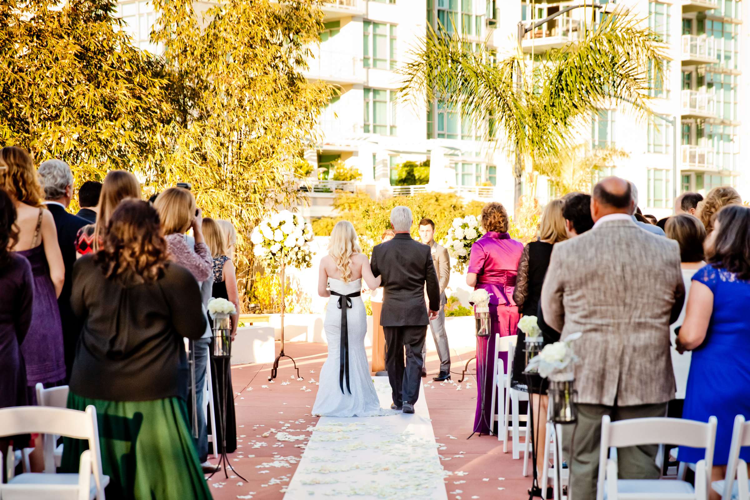 Ceremony at El Cortez Wedding coordinated by Holly Kalkin Weddings, Shannon and Elliott Wedding Photo #143015 by True Photography