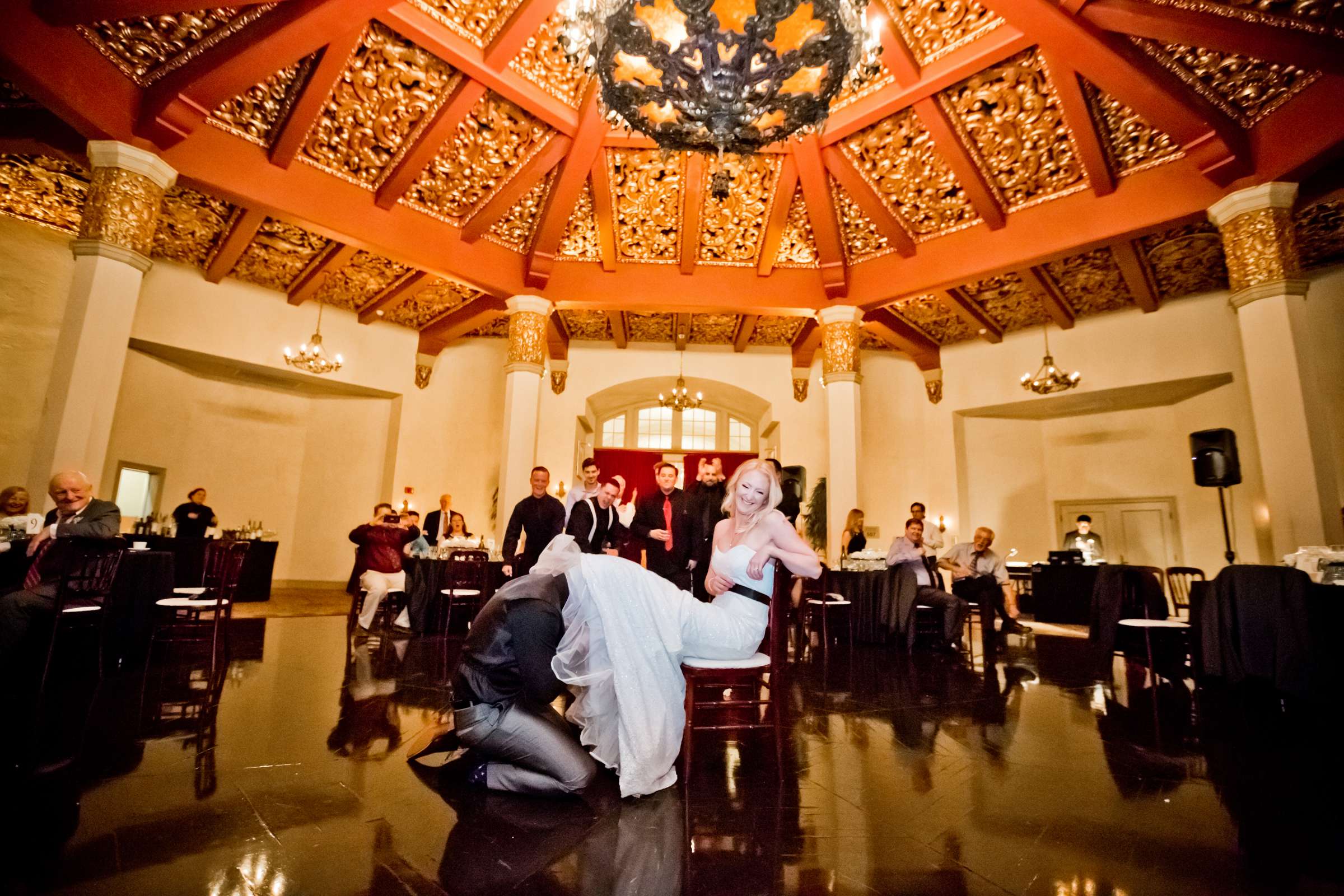 Bouquet and Garter Toss at El Cortez Wedding coordinated by Holly Kalkin Weddings, Shannon and Elliott Wedding Photo #143031 by True Photography