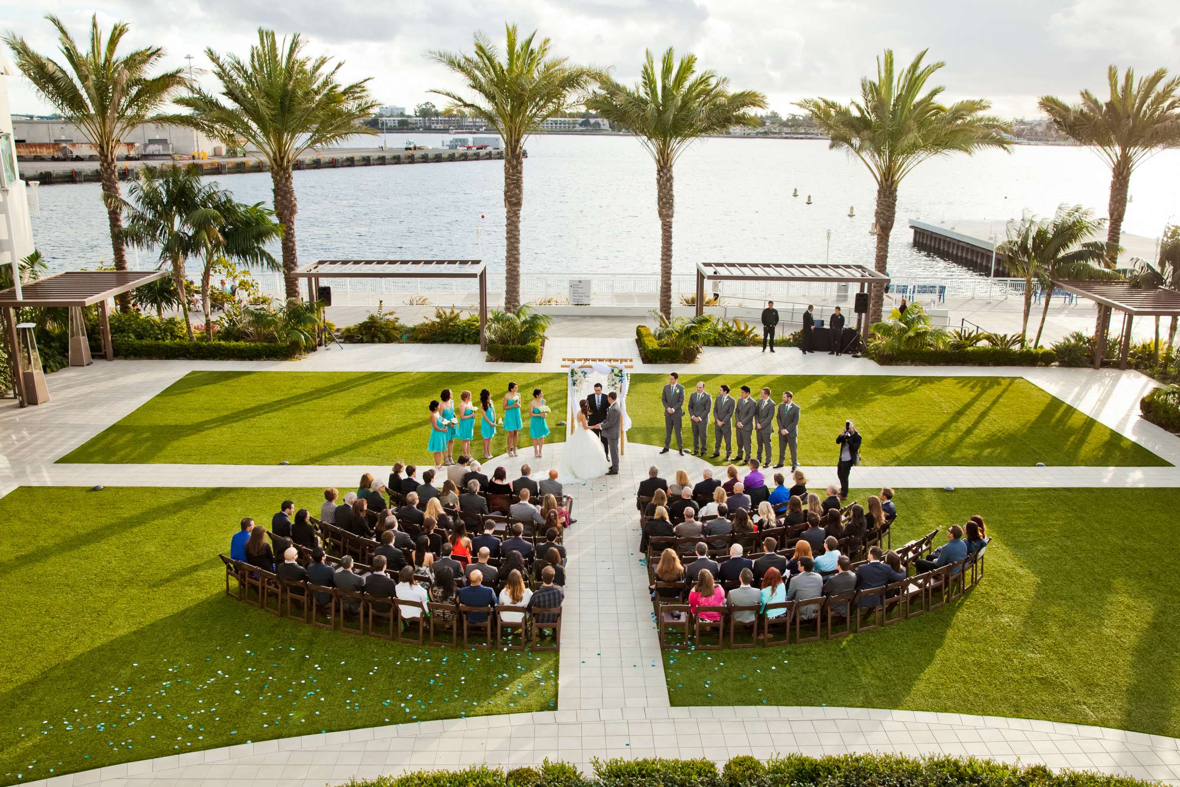 Ceremony at Hilton San Diego Bayfront Wedding coordinated by Holly Kalkin Weddings, Lauren and Stephen Wedding Photo #143461 by True Photography