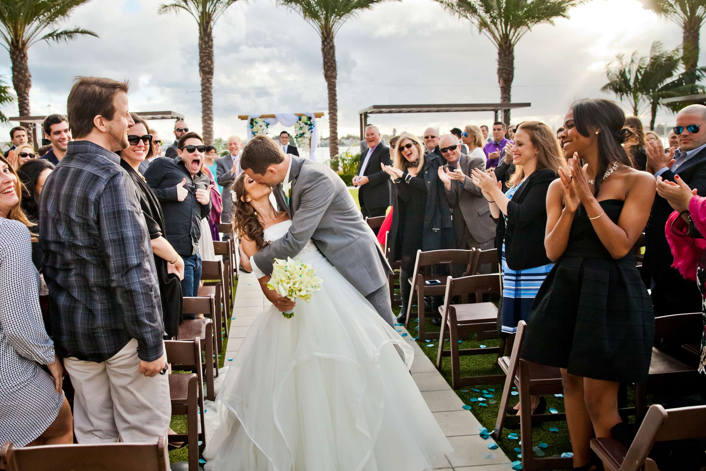 Ceremony at Hilton San Diego Bayfront Wedding coordinated by Holly Kalkin Weddings, Lauren and Stephen Wedding Photo #143473 by True Photography
