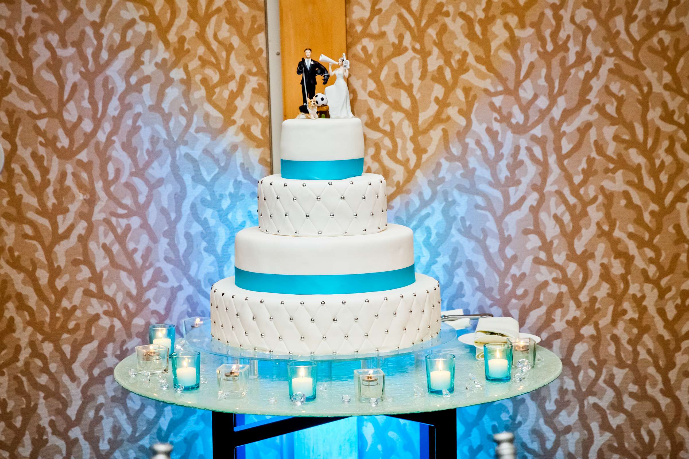 Cake at Hilton San Diego Bayfront Wedding coordinated by Holly Kalkin Weddings, Lauren and Stephen Wedding Photo #143485 by True Photography