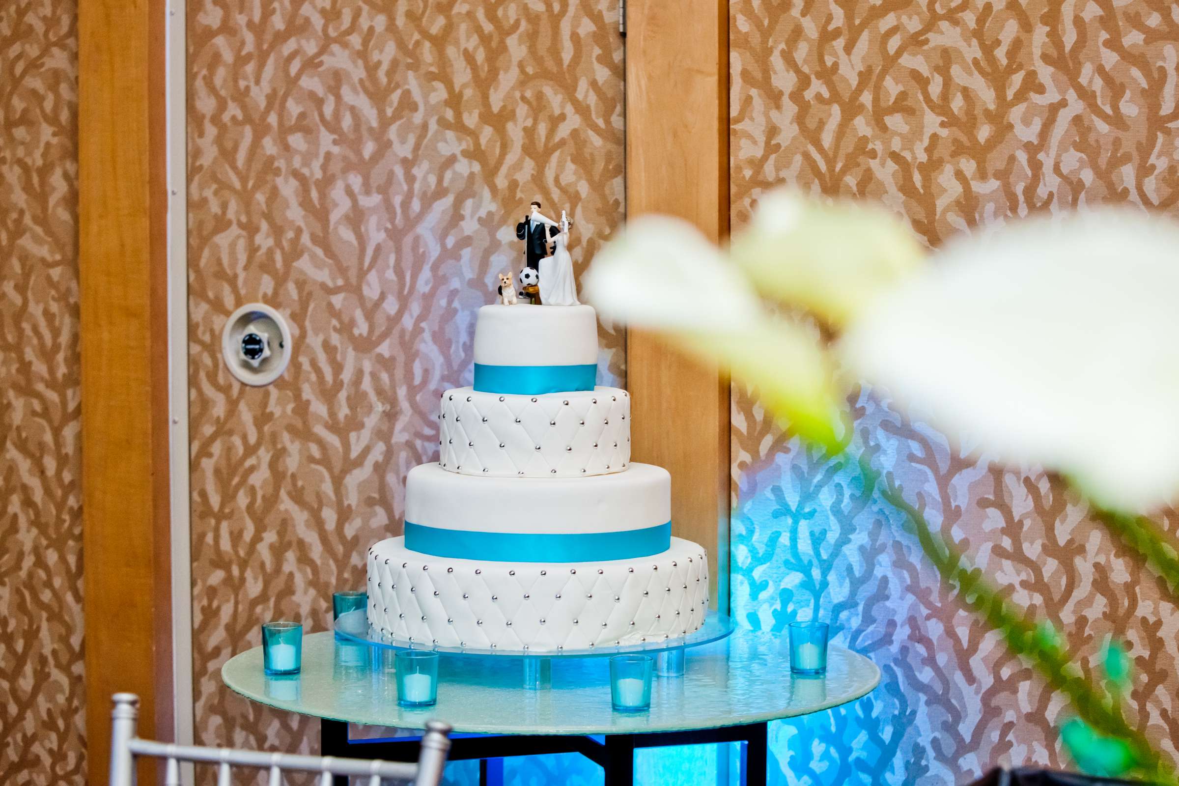 Cake at Hilton San Diego Bayfront Wedding coordinated by Holly Kalkin Weddings, Lauren and Stephen Wedding Photo #143529 by True Photography