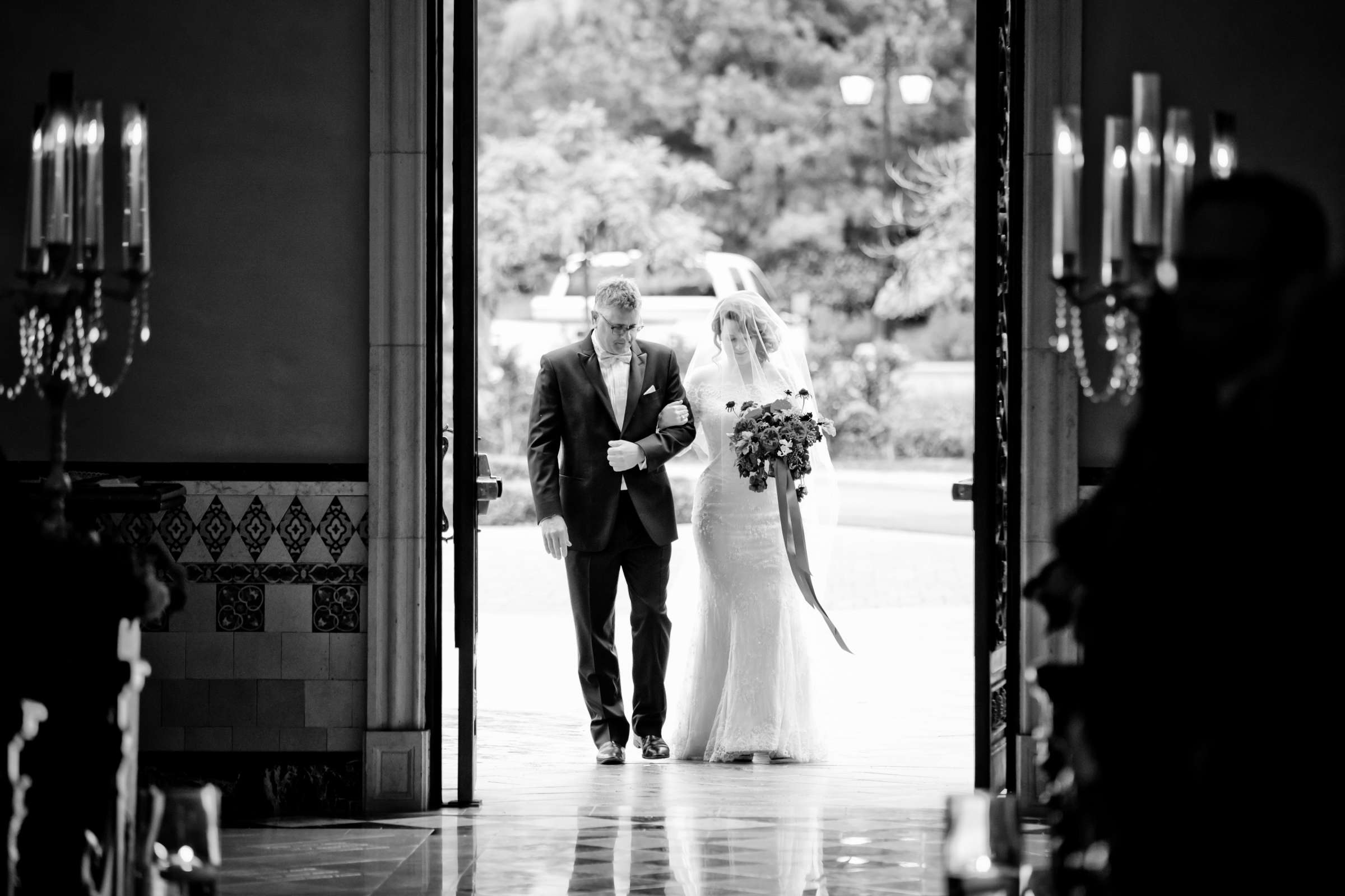Black and White photo, Ceremony at Fairmont Grand Del Mar Wedding coordinated by Details Defined, Ryan and Kyle Wedding Photo #36 by True Photography