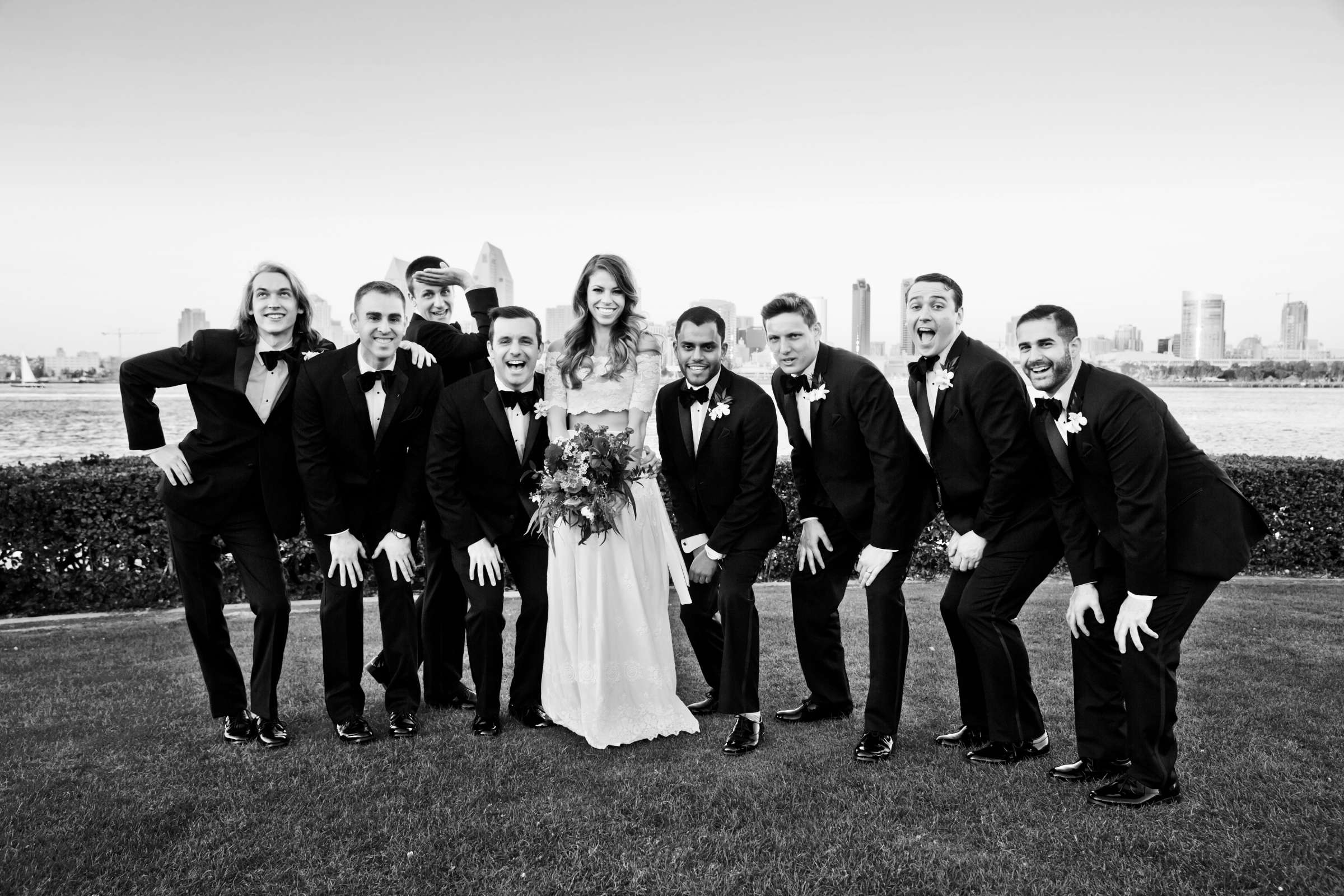 Black and White photo at The Ultimate Skybox Wedding, Megan and Codie Wedding Photo #143968 by True Photography