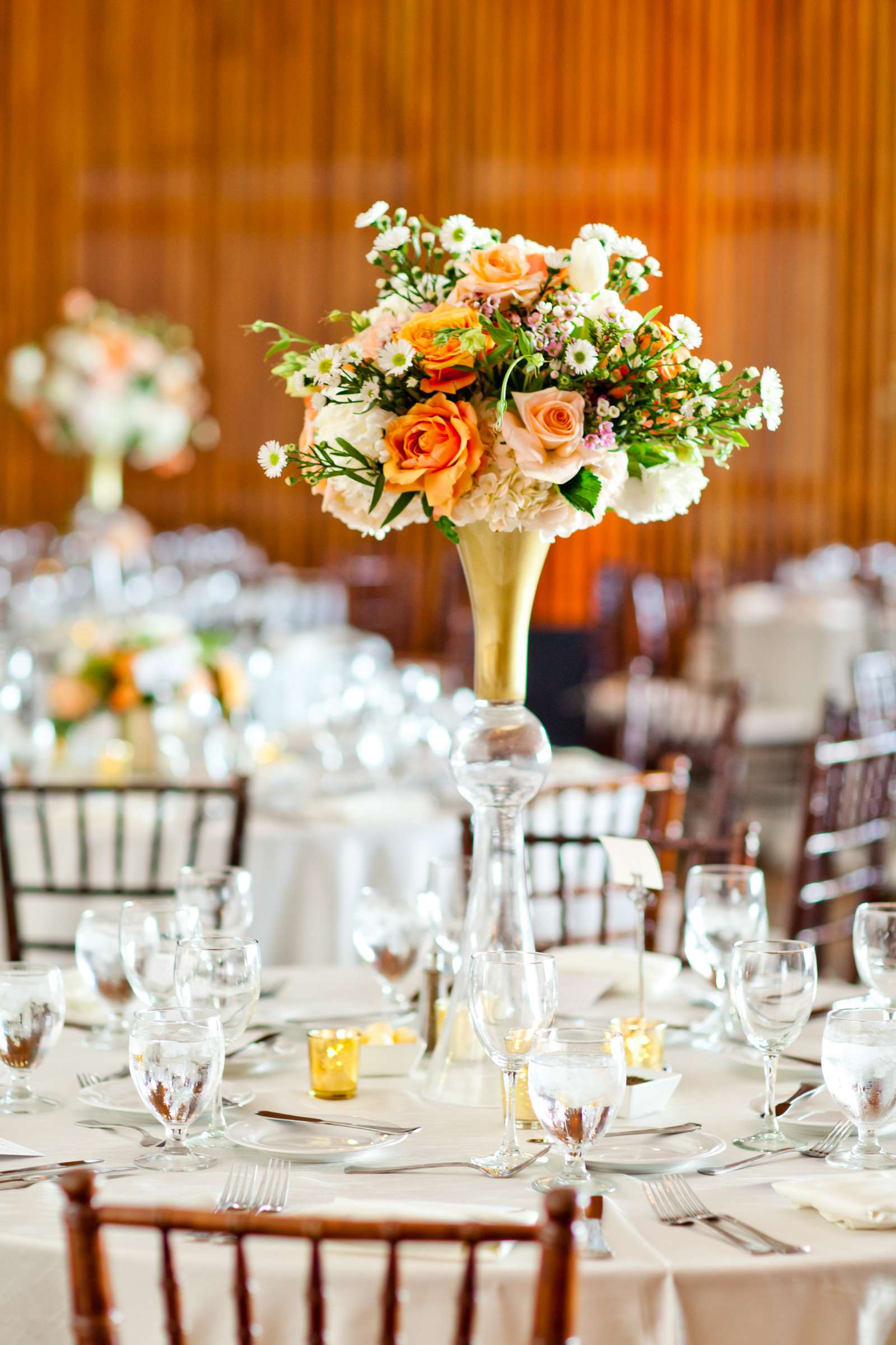 Centerpieces at Scripps Seaside Forum Wedding, Jessica and Tien Wedding Photo #144138 by True Photography
