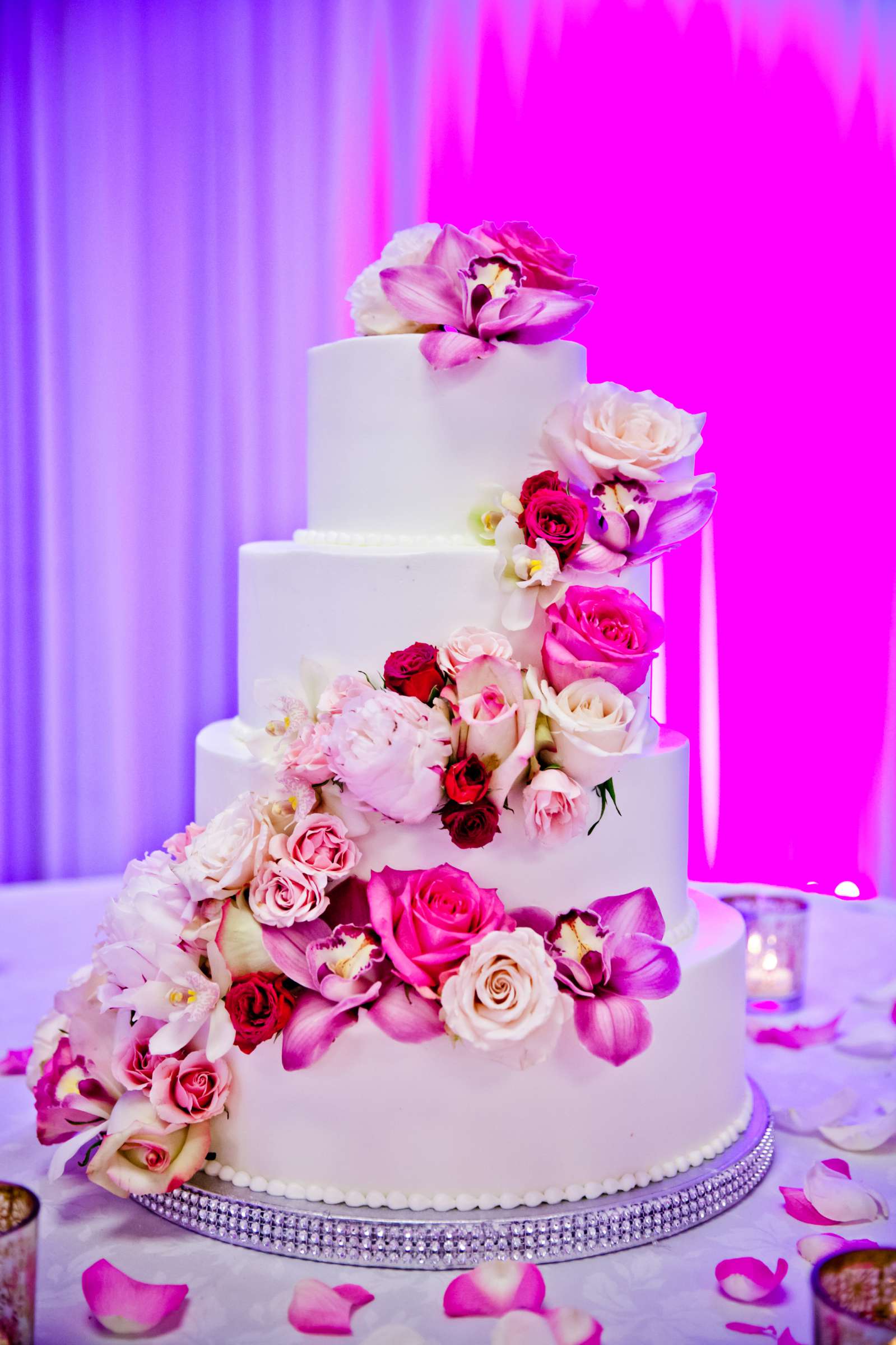 Cake at Marriott Marquis San Diego Marina Wedding coordinated by Holly Kalkin Weddings, Sahar and Arash Wedding Photo #152381 by True Photography