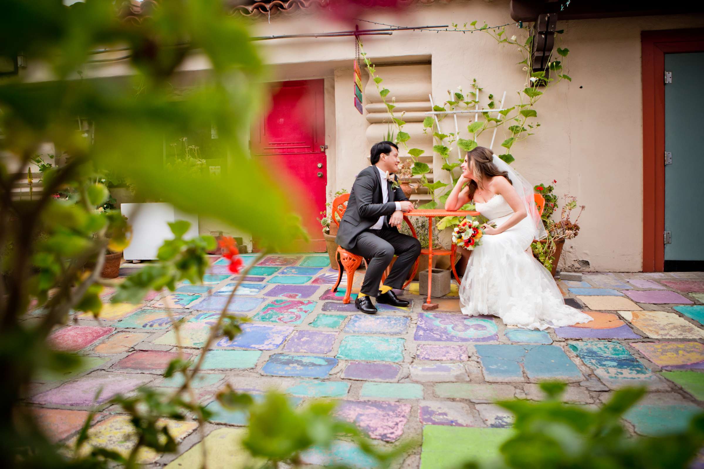 The Spanish Village Art Center (Balboa Park) Wedding coordinated by Cross My Heart Weddings, Diana and Nick Wedding Photo #3 by True Photography