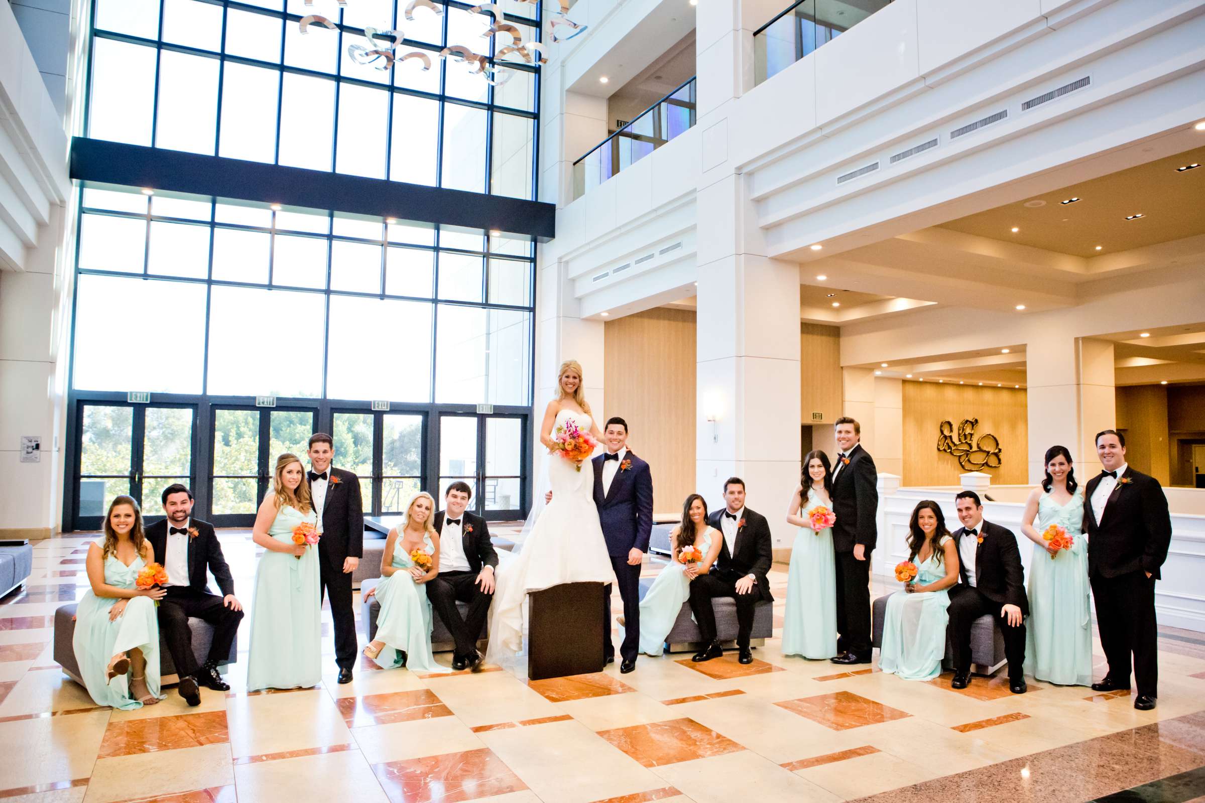Bridal Party at Manchester Grand Hyatt San Diego Wedding coordinated by Lavish Weddings, Robyn and Chris Wedding Photo #42 by True Photography
