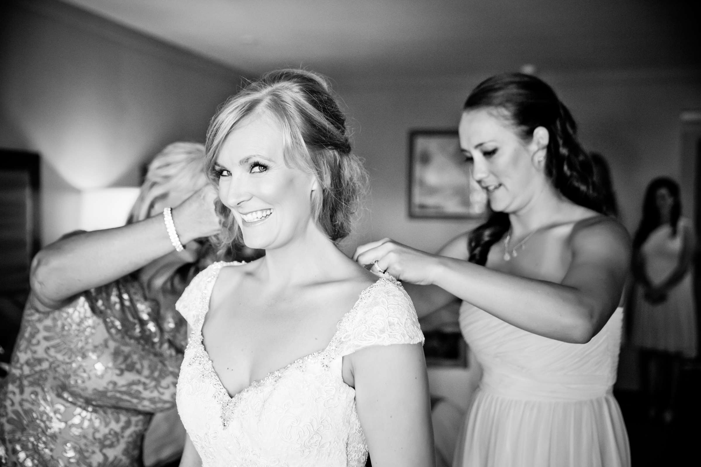 Black and White photo at Temecula Creek Inn Wedding coordinated by Emily Smiley, Katie and John Wedding Photo #23 by True Photography
