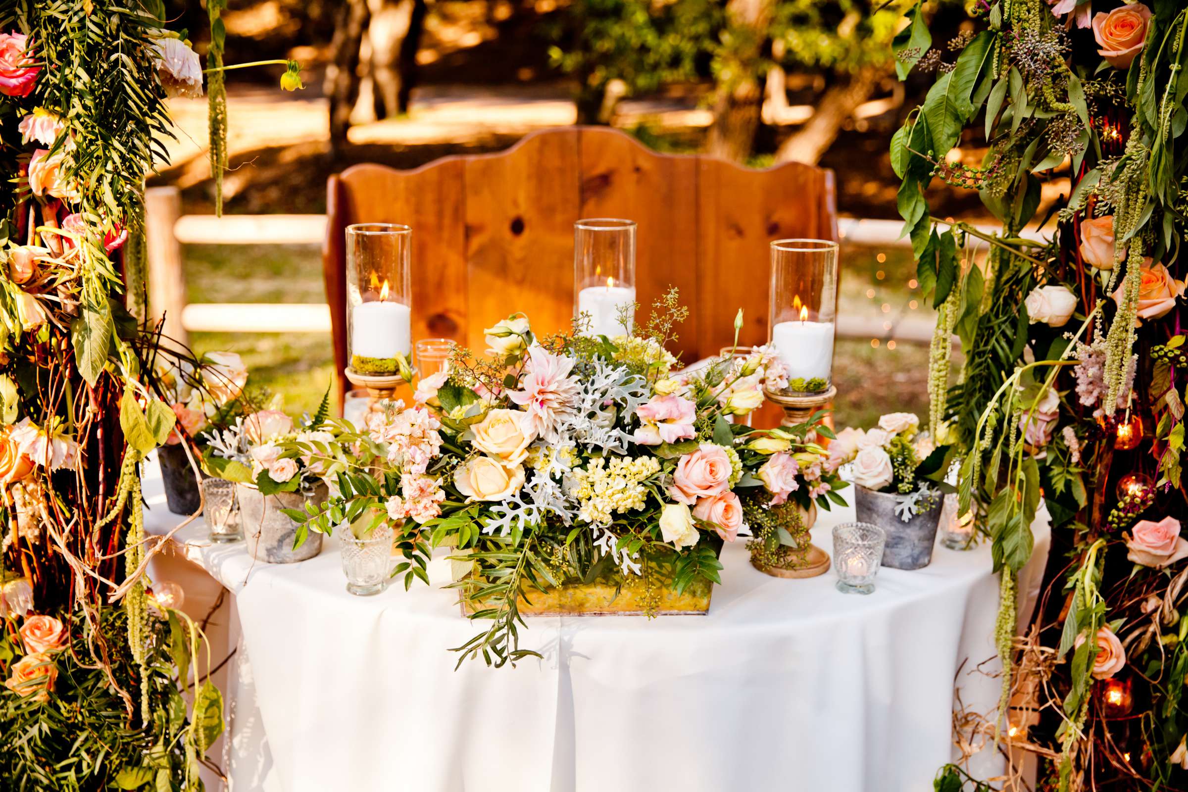 Flowers at Temecula Creek Inn Wedding coordinated by Emily Smiley, Katie and John Wedding Photo #124 by True Photography