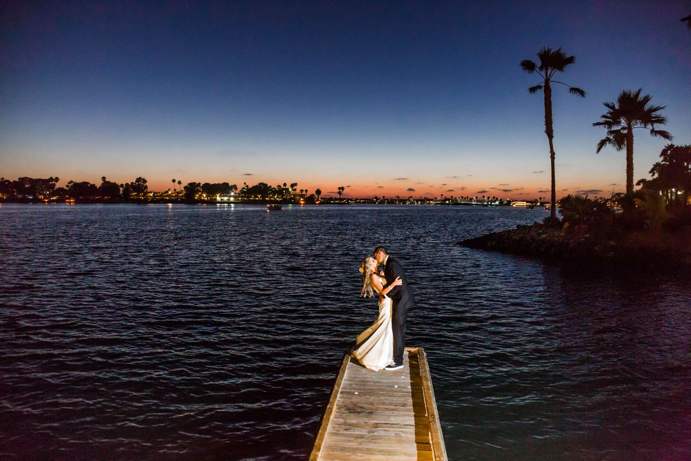 Night Shot at Paradise Point Wedding coordinated by Create Events, Adriana and Cory Wedding Photo #1 by True Photography