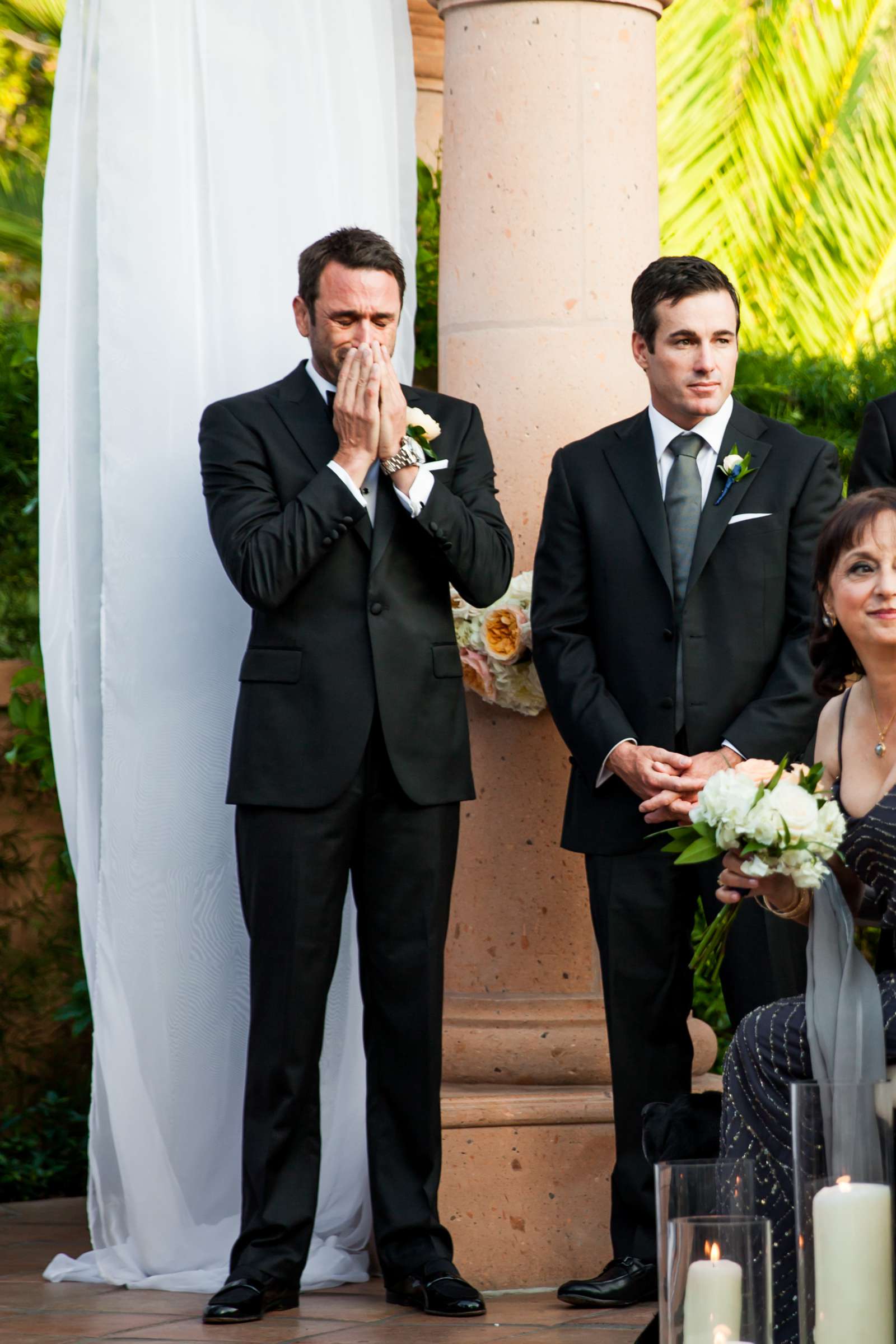 Emotional moment at Rancho Valencia Wedding coordinated by Your Event by Erin, Claire and Ryan Wedding Photo #36 by True Photography