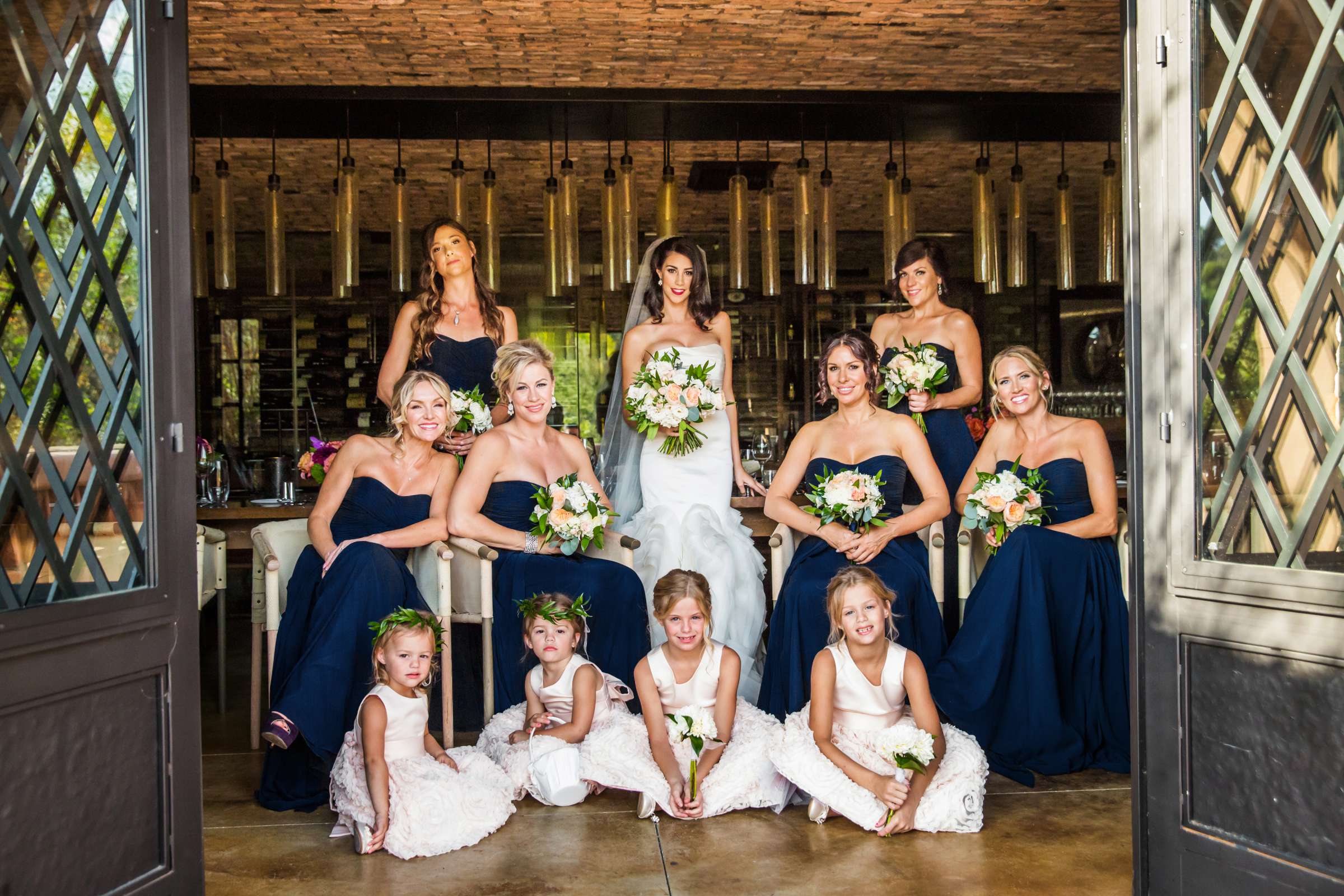 Formal Portrait, Bridesmaids at Rancho Valencia Wedding coordinated by Your Event by Erin, Claire and Ryan Wedding Photo #11 by True Photography