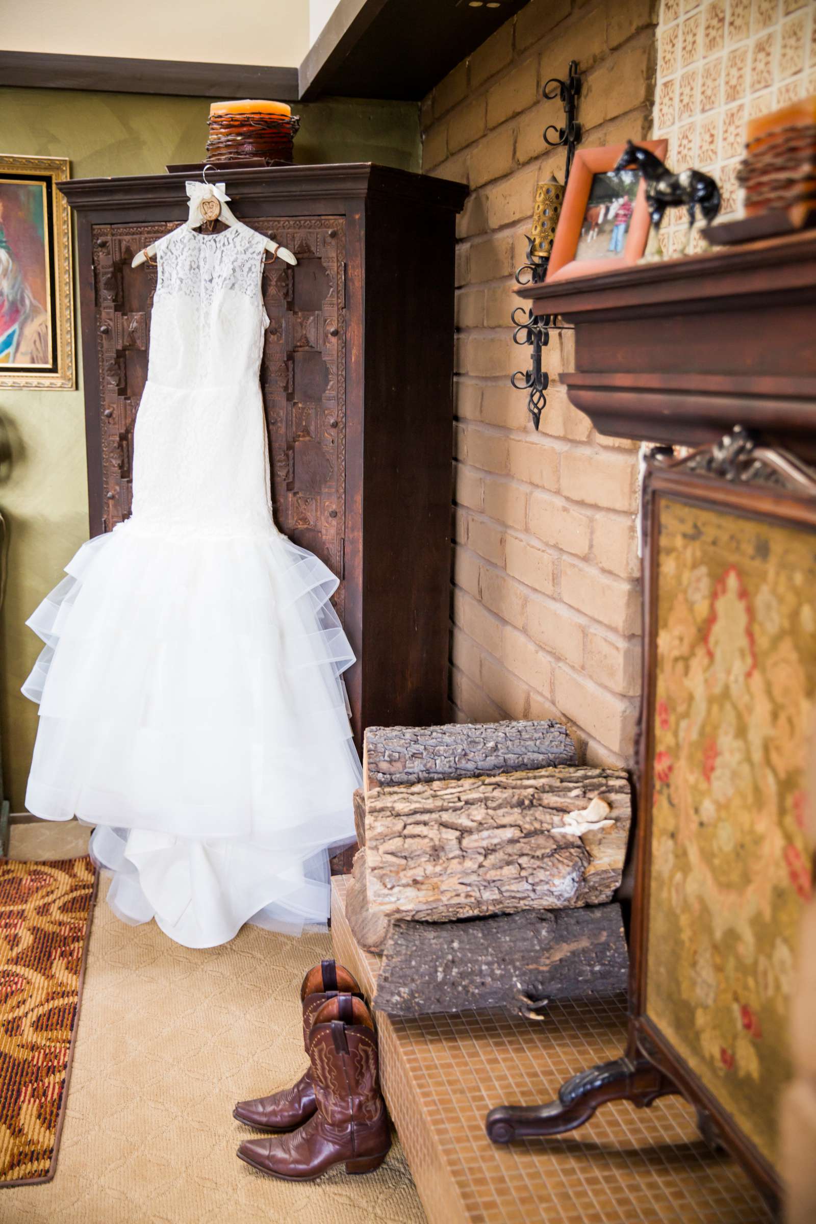 Wedding Dress at Condors Nest Ranch Wedding, Carly and Cody Wedding Photo #181054 by True Photography