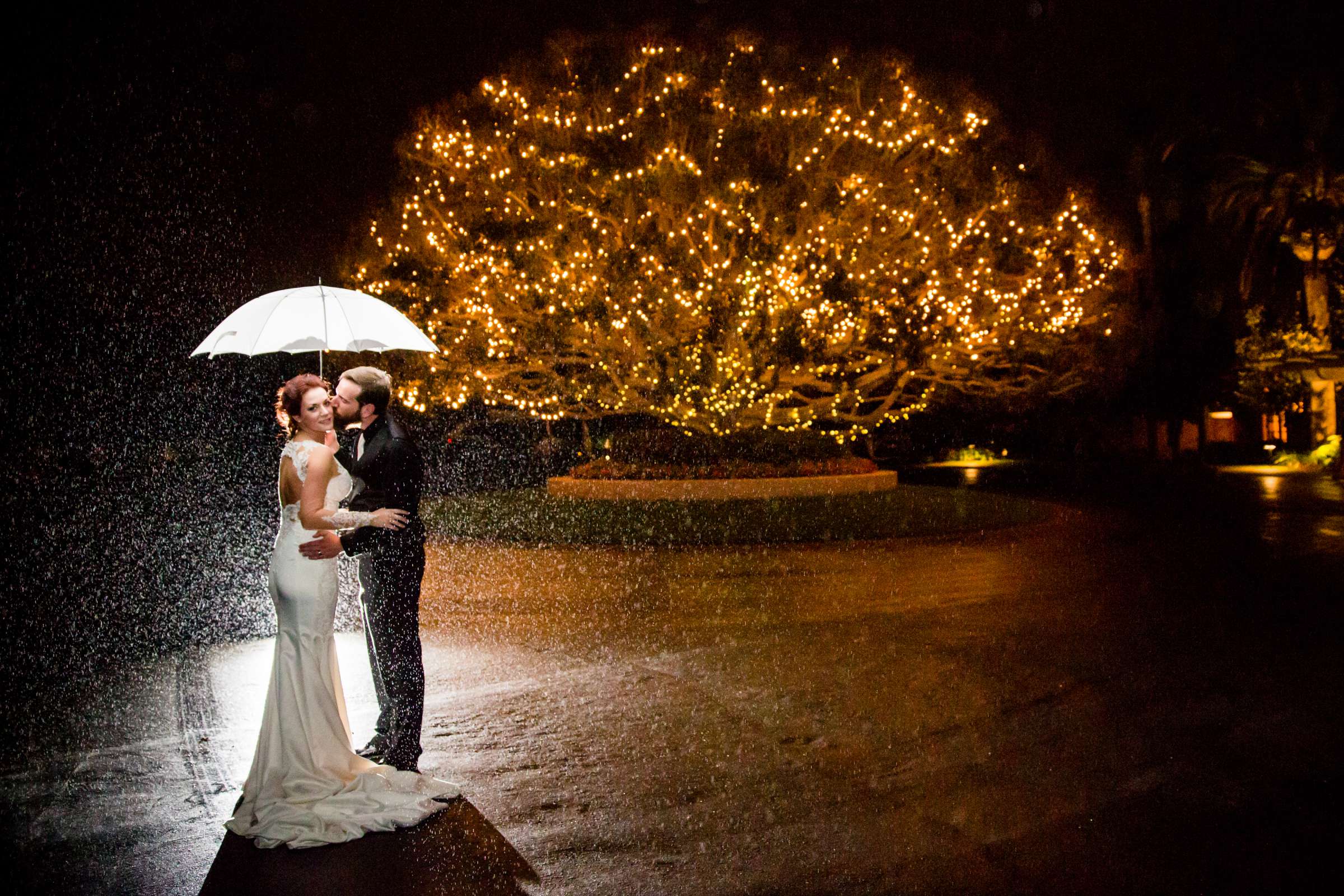 Rainy Day at Rancho Valencia Wedding coordinated by InStyle Event Planning, Heather and Richard Wedding Photo #1 by True Photography