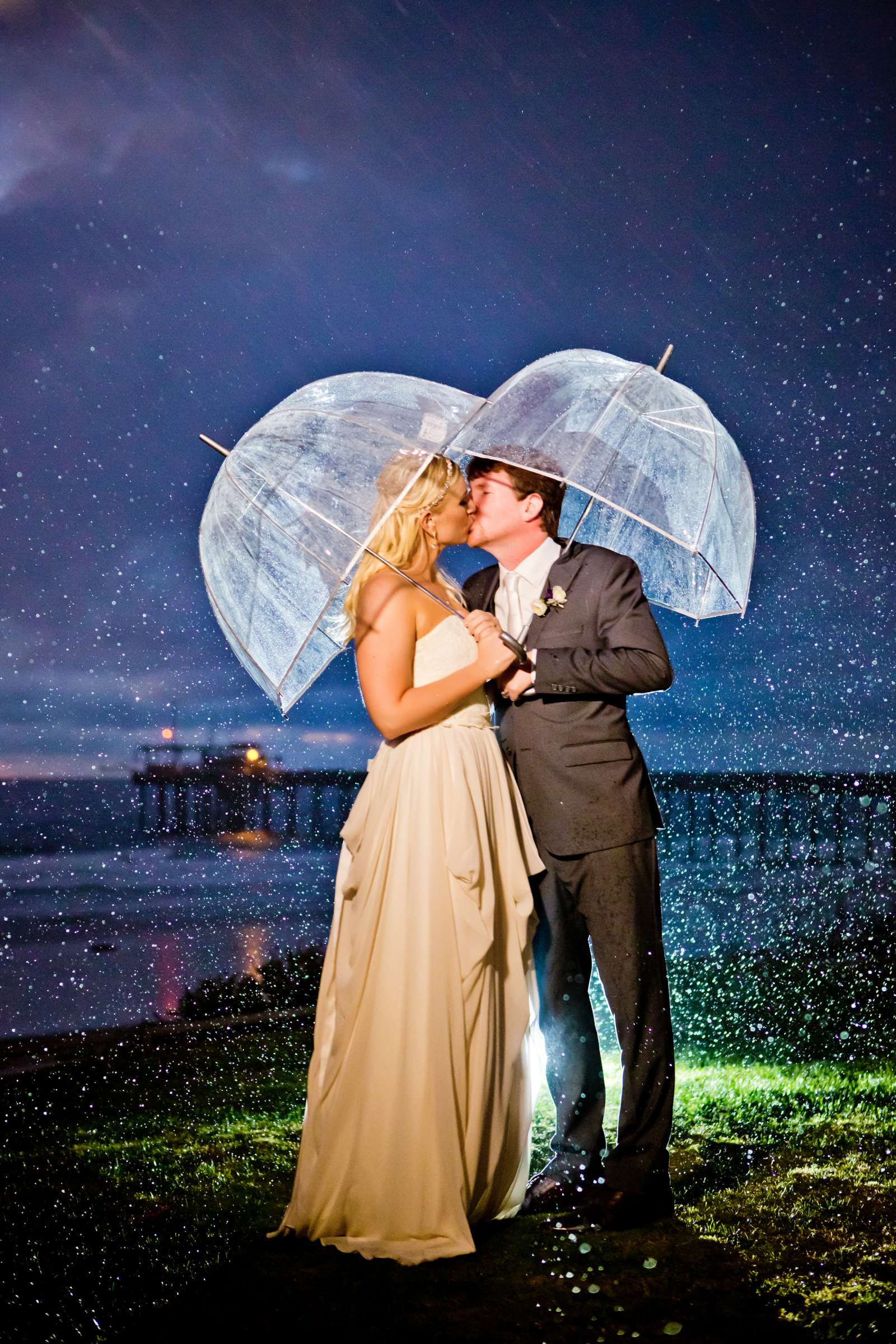 Rainy Day at Scripps Seaside Forum Wedding coordinated by First Comes Love Weddings & Events, Jessica and Daniel Wedding Photo #185286 by True Photography