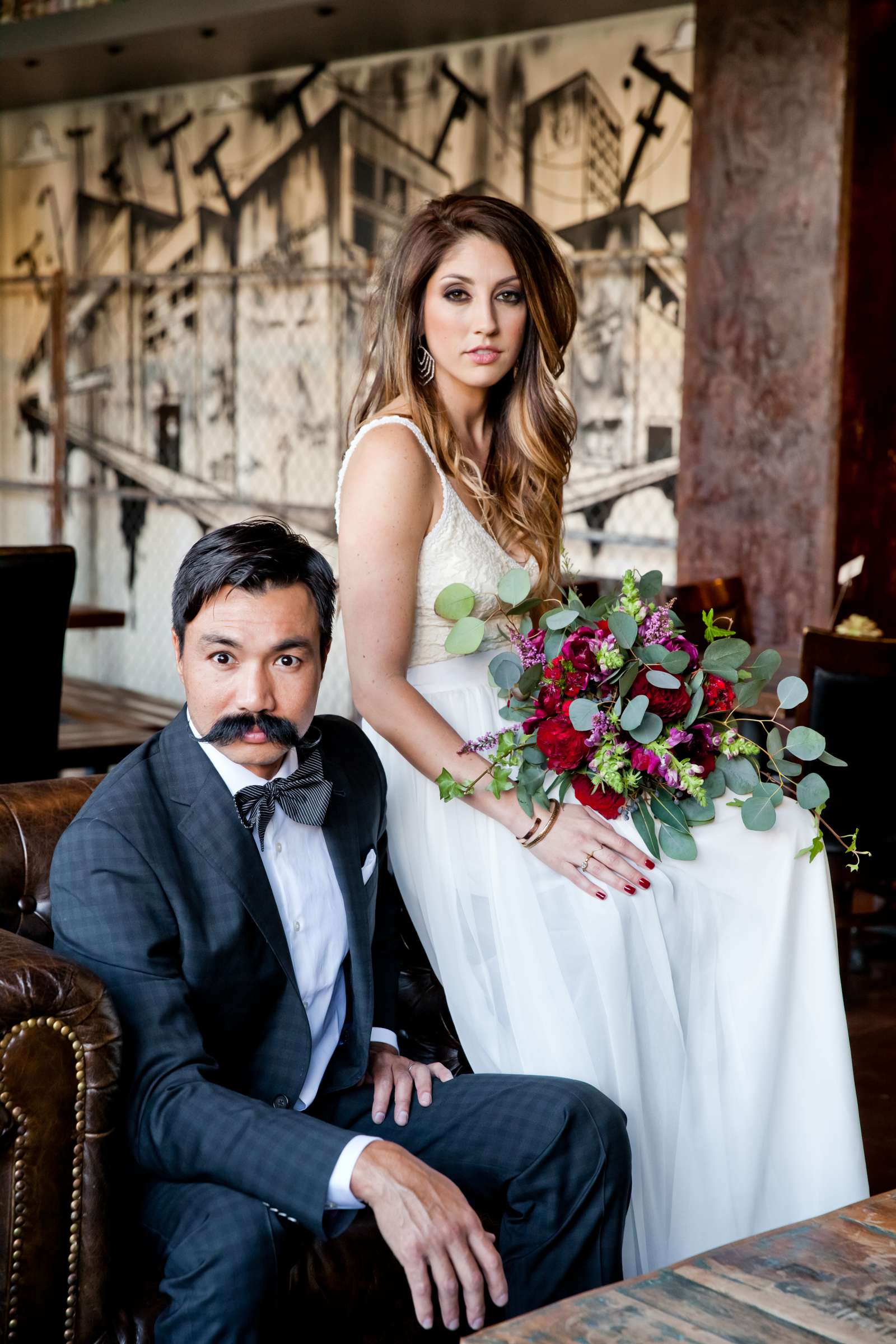 Wedding coordinated by Seven Stems Floral Design & Events, Stylish Editorial Wedding Photo #191128 by True Photography