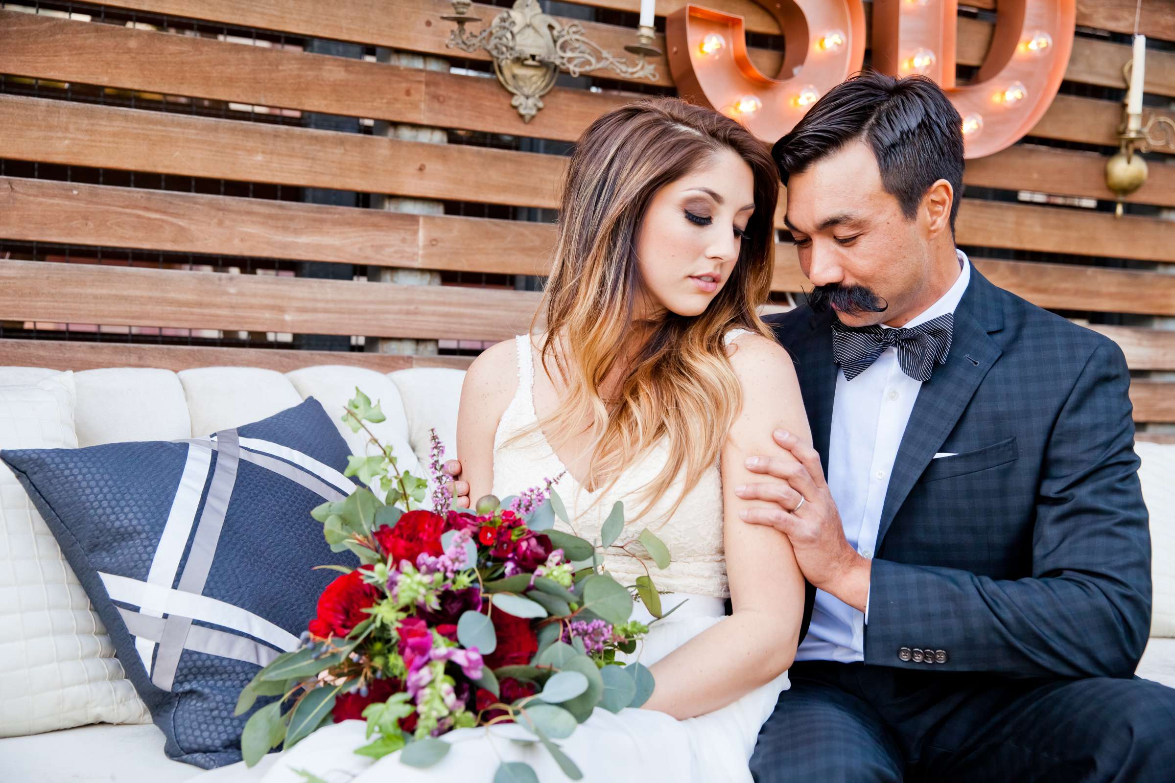Wedding coordinated by Seven Stems Floral Design & Events, Stylish Editorial Wedding Photo #191164 by True Photography