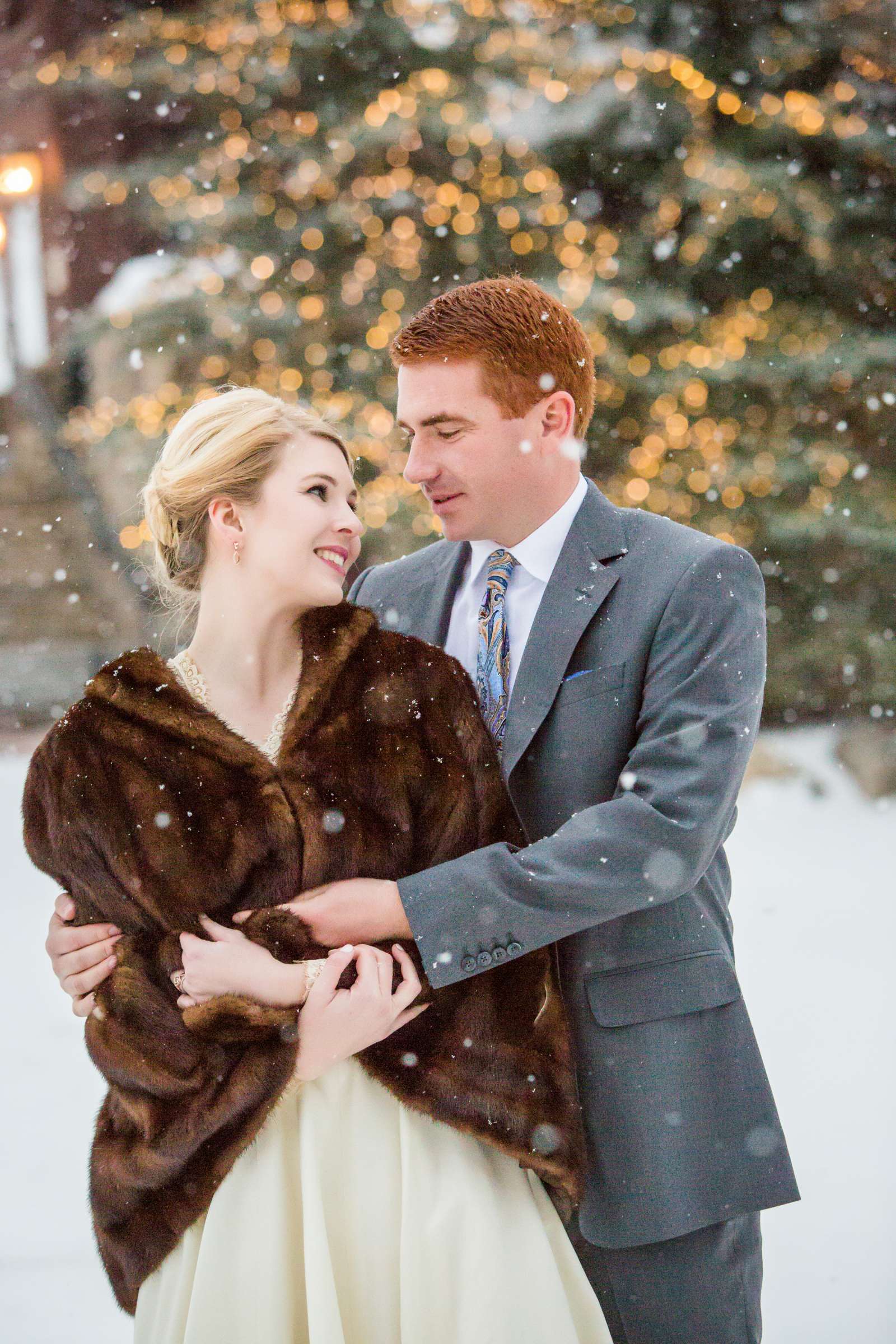 Snow at Wedding coordinated by The Perfect Pair Weddings & Events, Leslie and Copper Wedding Photo #1 by True Photography