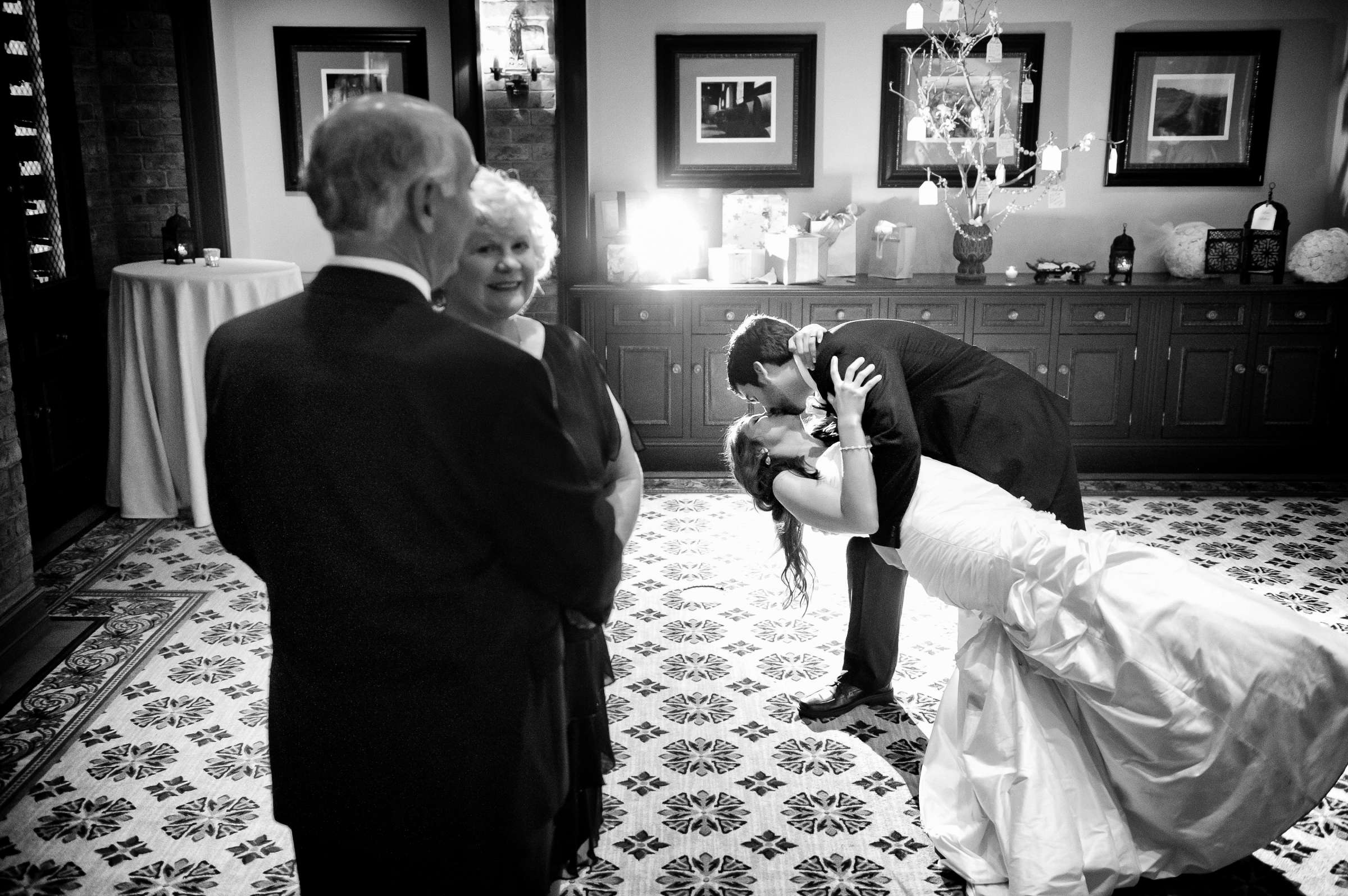Black and White photo at Fairmont Grand Del Mar Wedding coordinated by White Lace Events & Design, Krissie and Mark Wedding Photo #205470 by True Photography