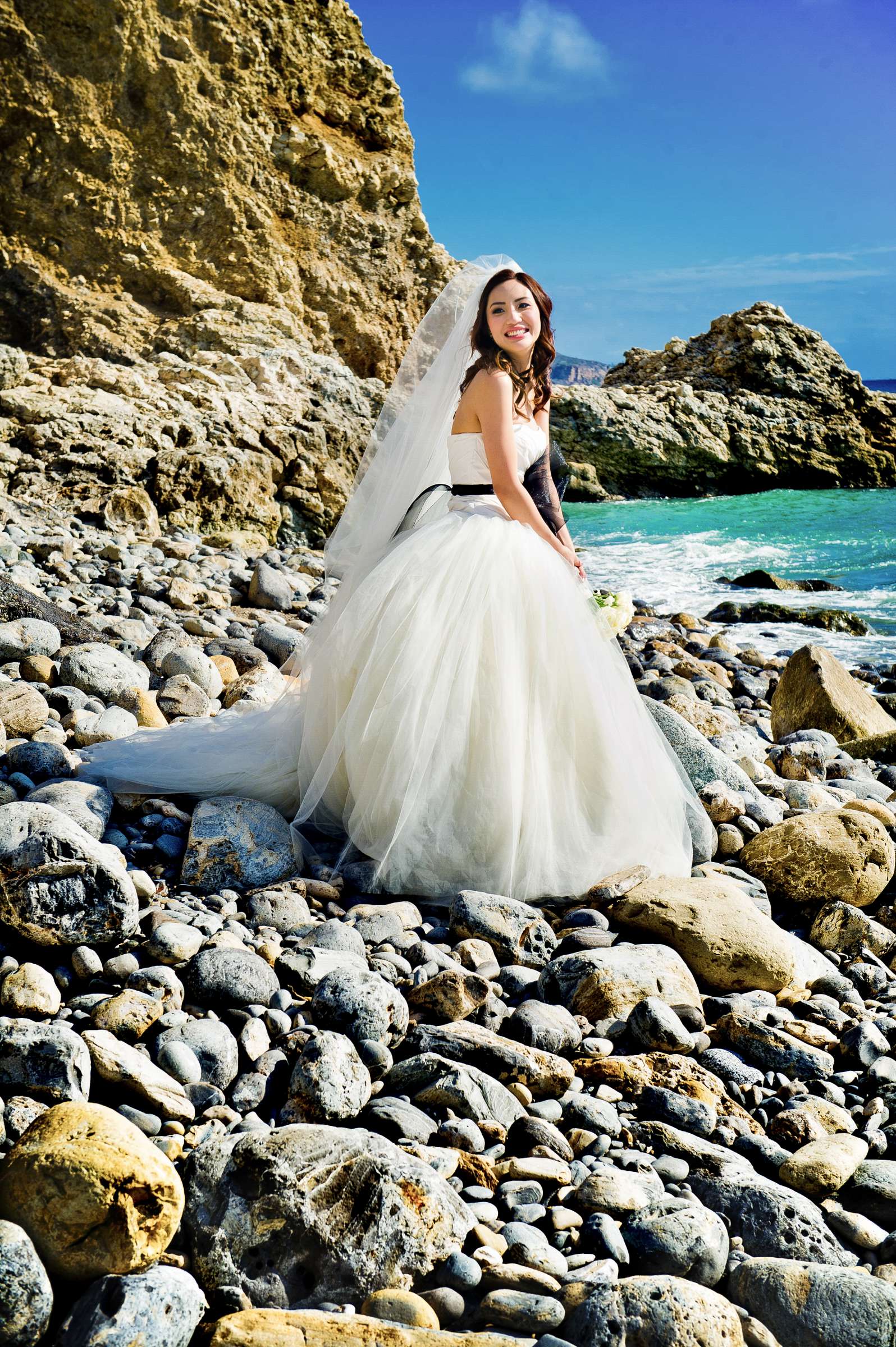 Beach, Bride at Terranea Resort Wedding, Sishi and Ludwik Wedding Photo #205885 by True Photography