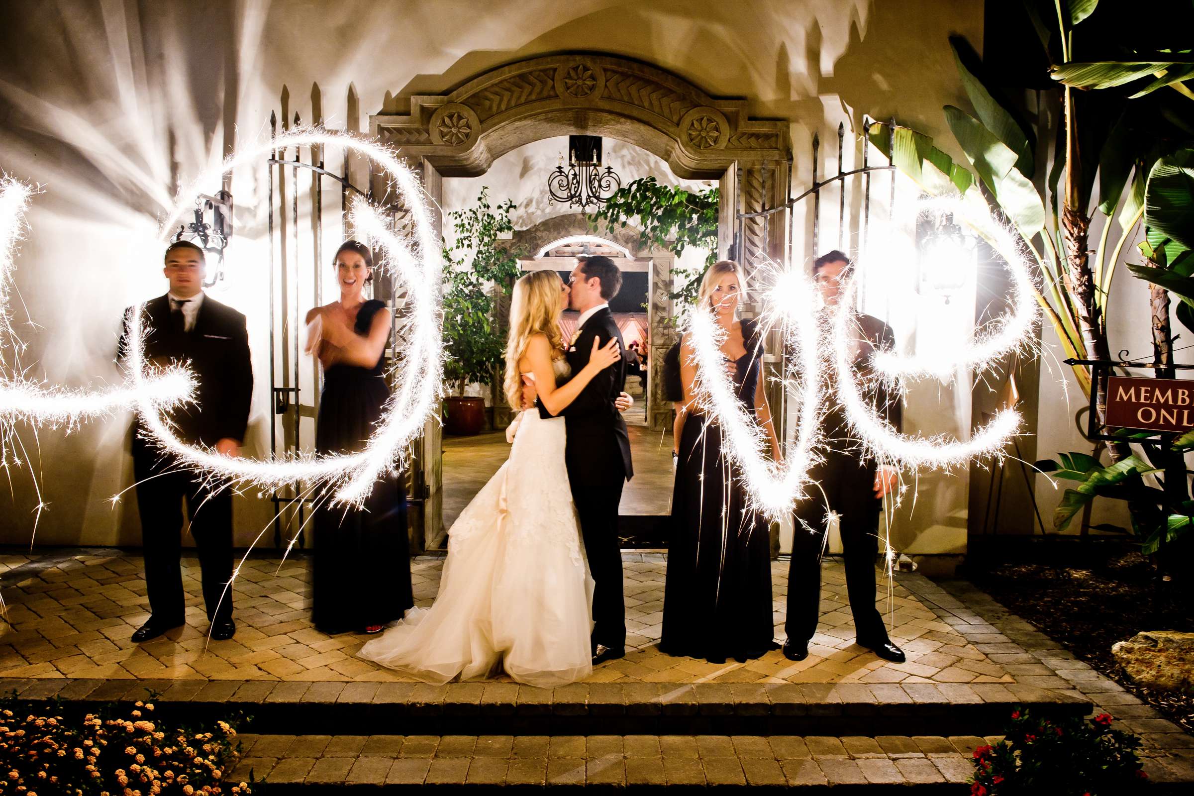 Sparklers at The Crosby Club Wedding coordinated by Amorology Weddings, Jennifer and Brandon Wedding Photo #206293 by True Photography