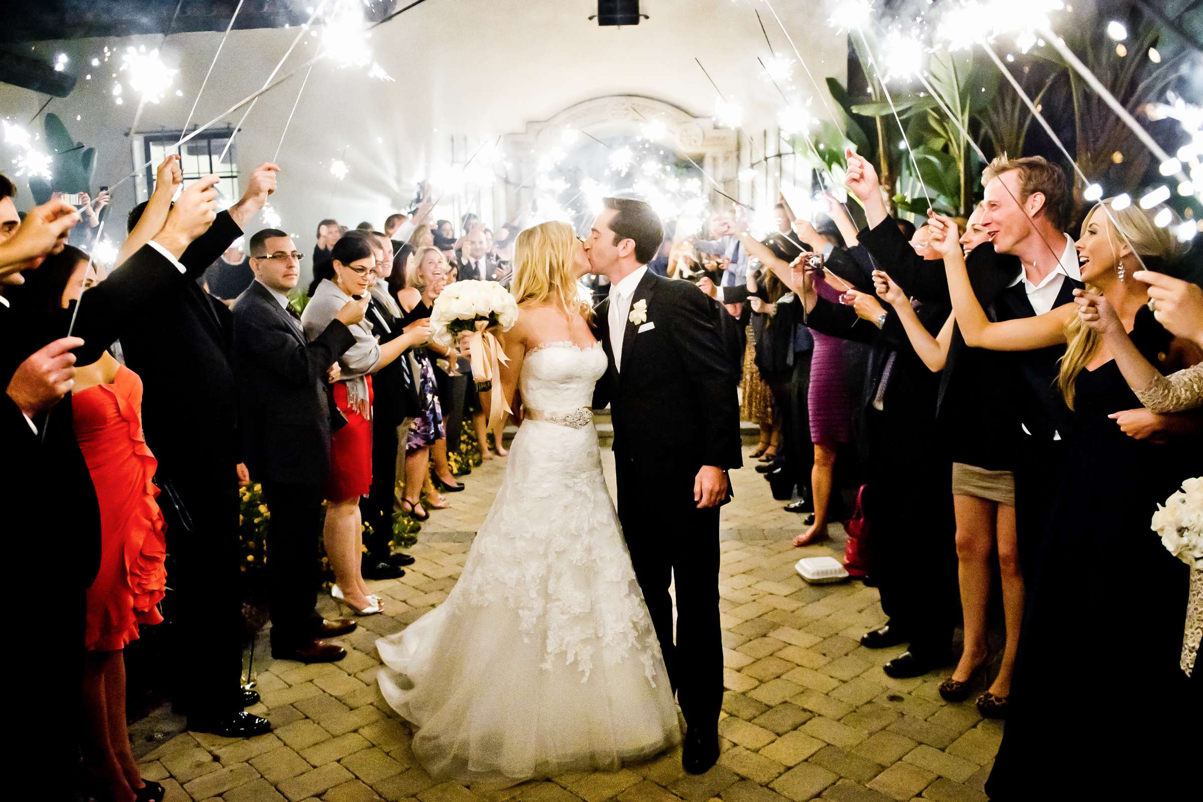 Sparklers at The Crosby Club Wedding coordinated by Amorology Weddings, Jennifer and Brandon Wedding Photo #206359 by True Photography
