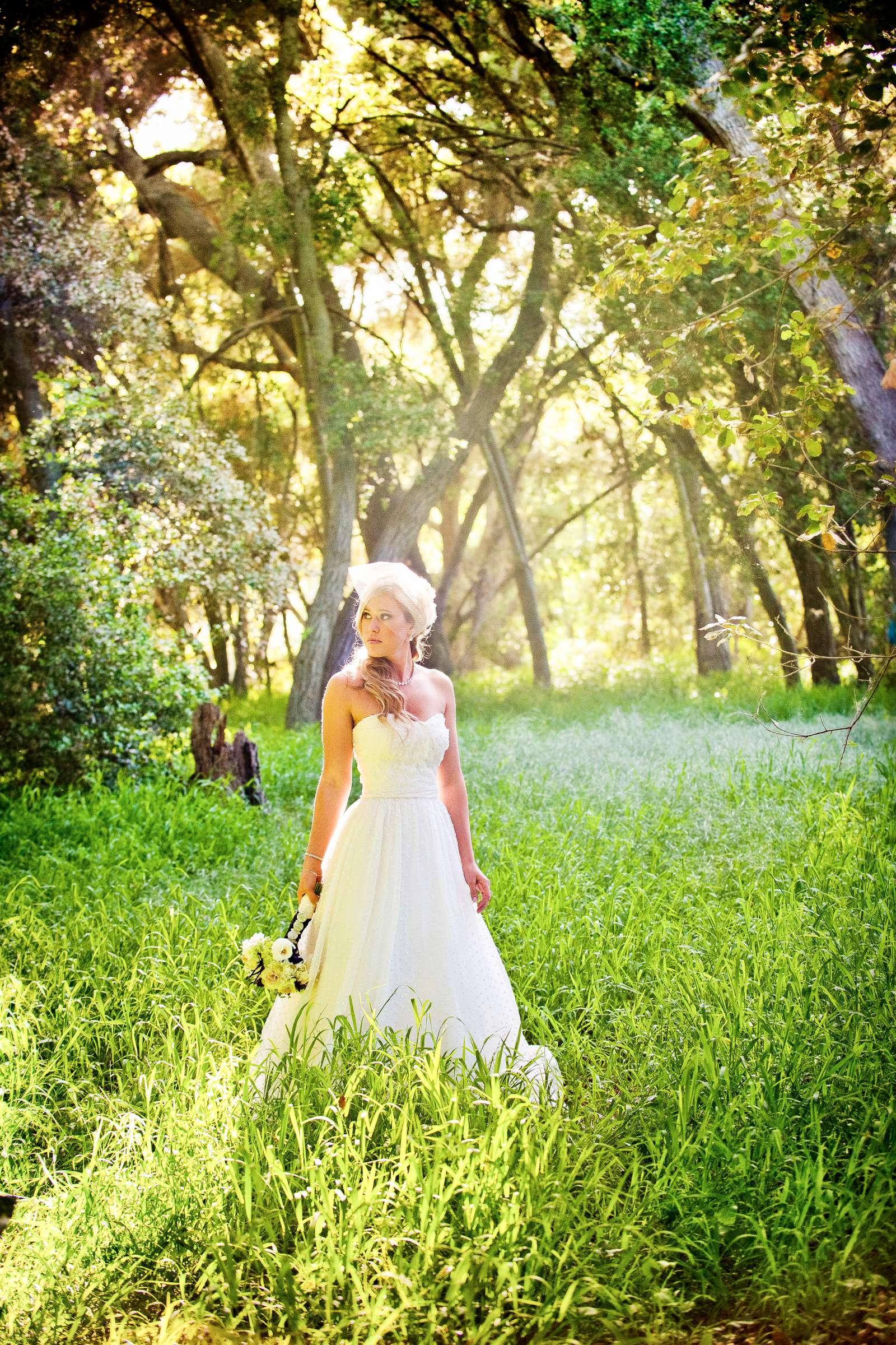 Green colors, Bride, Forest at Private Residence Wedding, Linzey and Peter Wedding Photo #206485 by True Photography