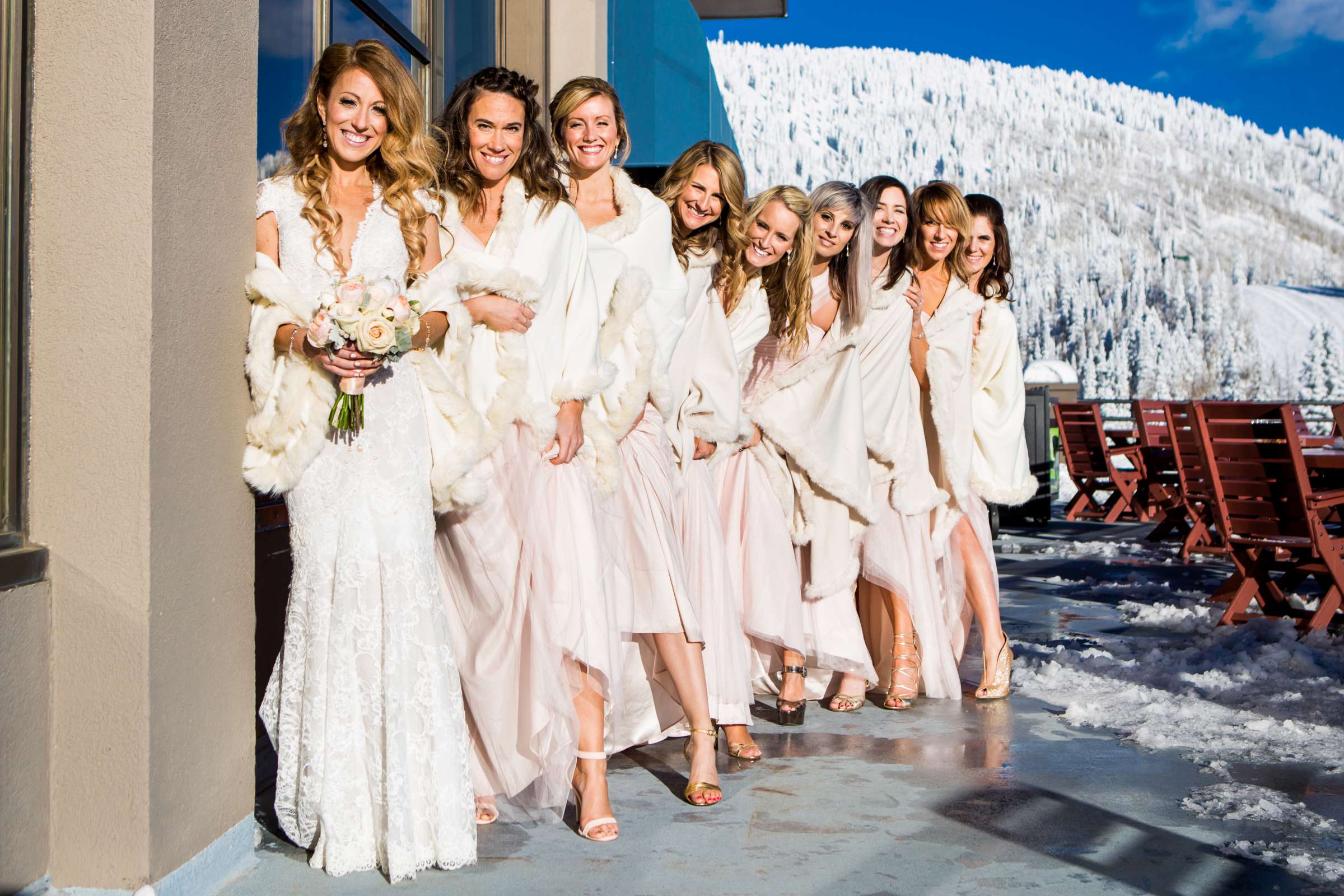 Bridesmaids at Steamboat Wedding coordinated by A Touch Of Bliss, Kelly and Justin Wedding Photo #10 by True Photography