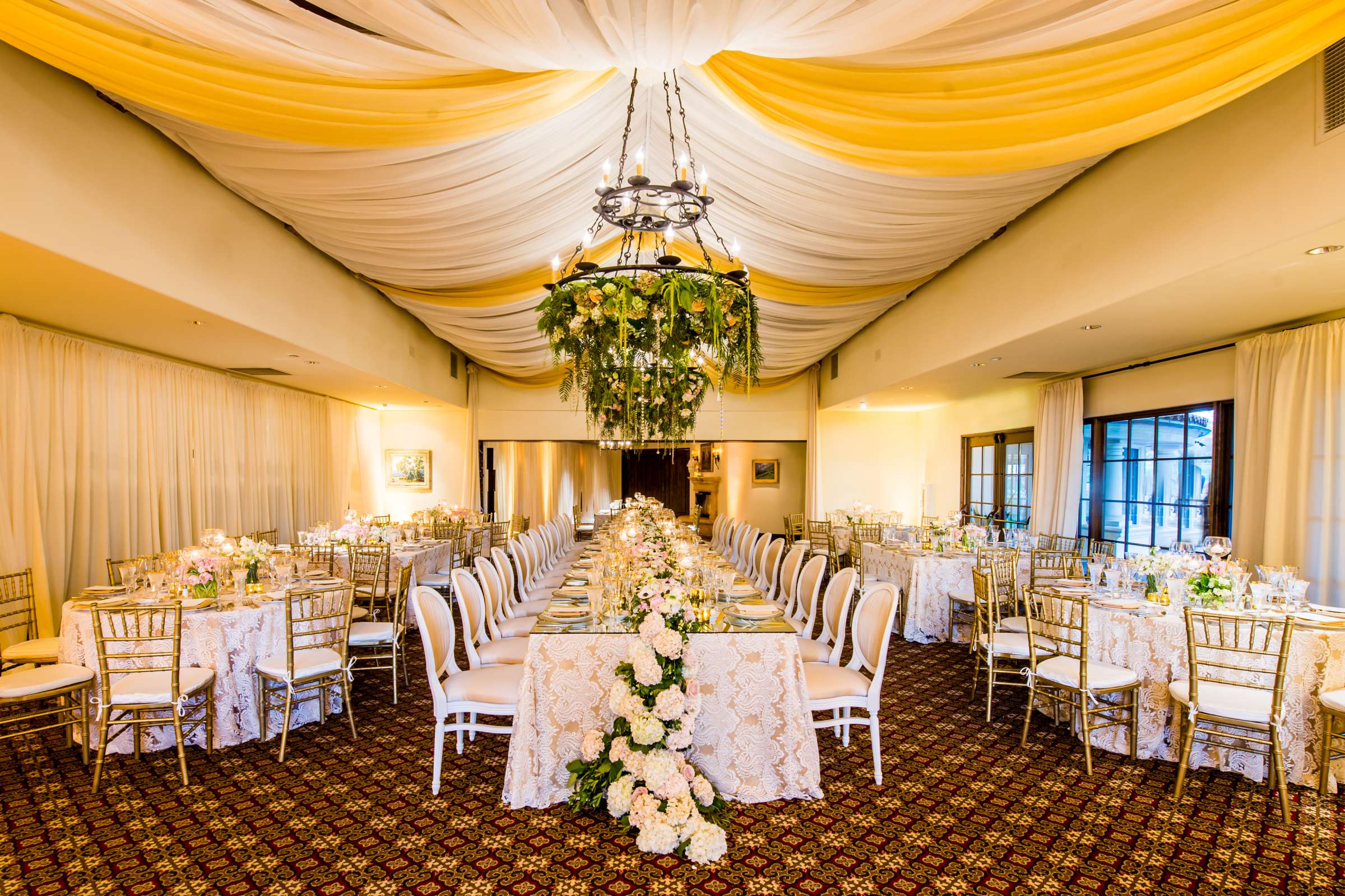 Table Shots, Flowers, Romantic moment at Rancho Santa Fe Golf Club Wedding coordinated by Monarch Weddings, Carolynn and Jon Wedding Photo #96 by True Photography