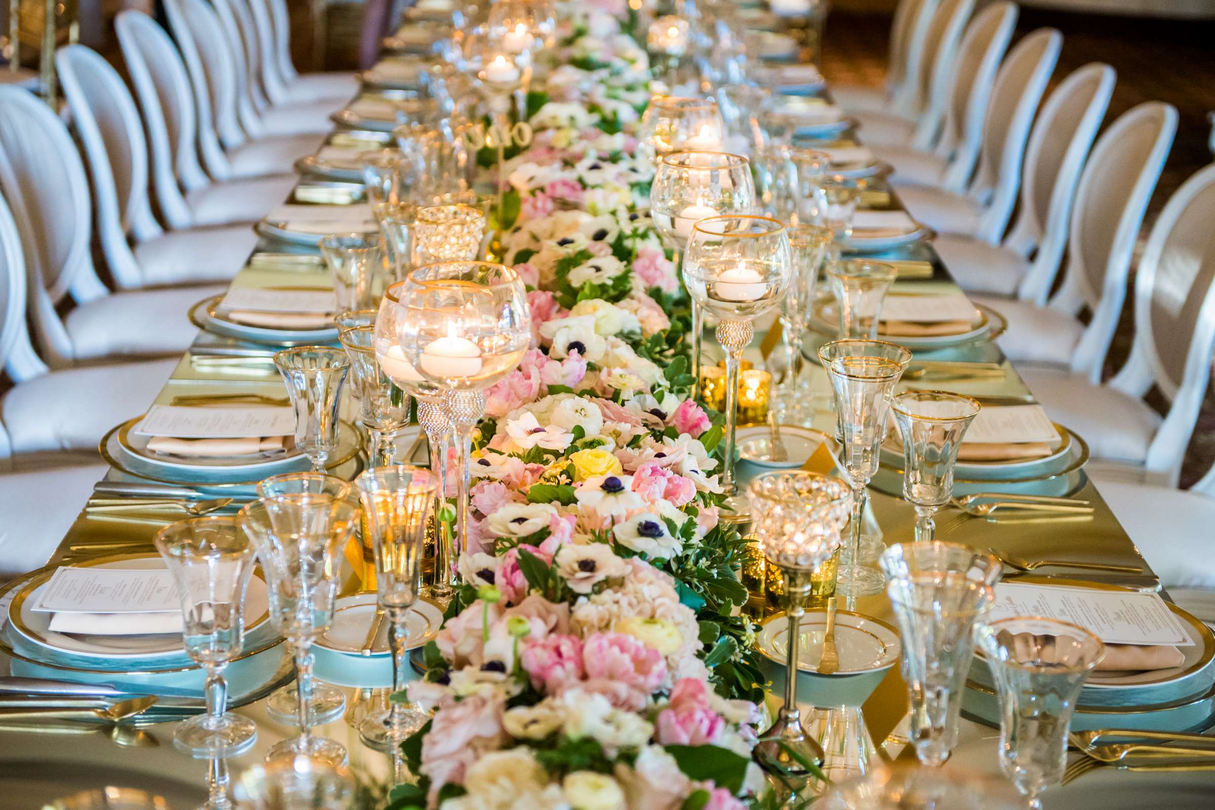 Table Shots, Flowers, Romantic moment at Rancho Santa Fe Golf Club Wedding coordinated by Monarch Weddings, Carolynn and Jon Wedding Photo #98 by True Photography