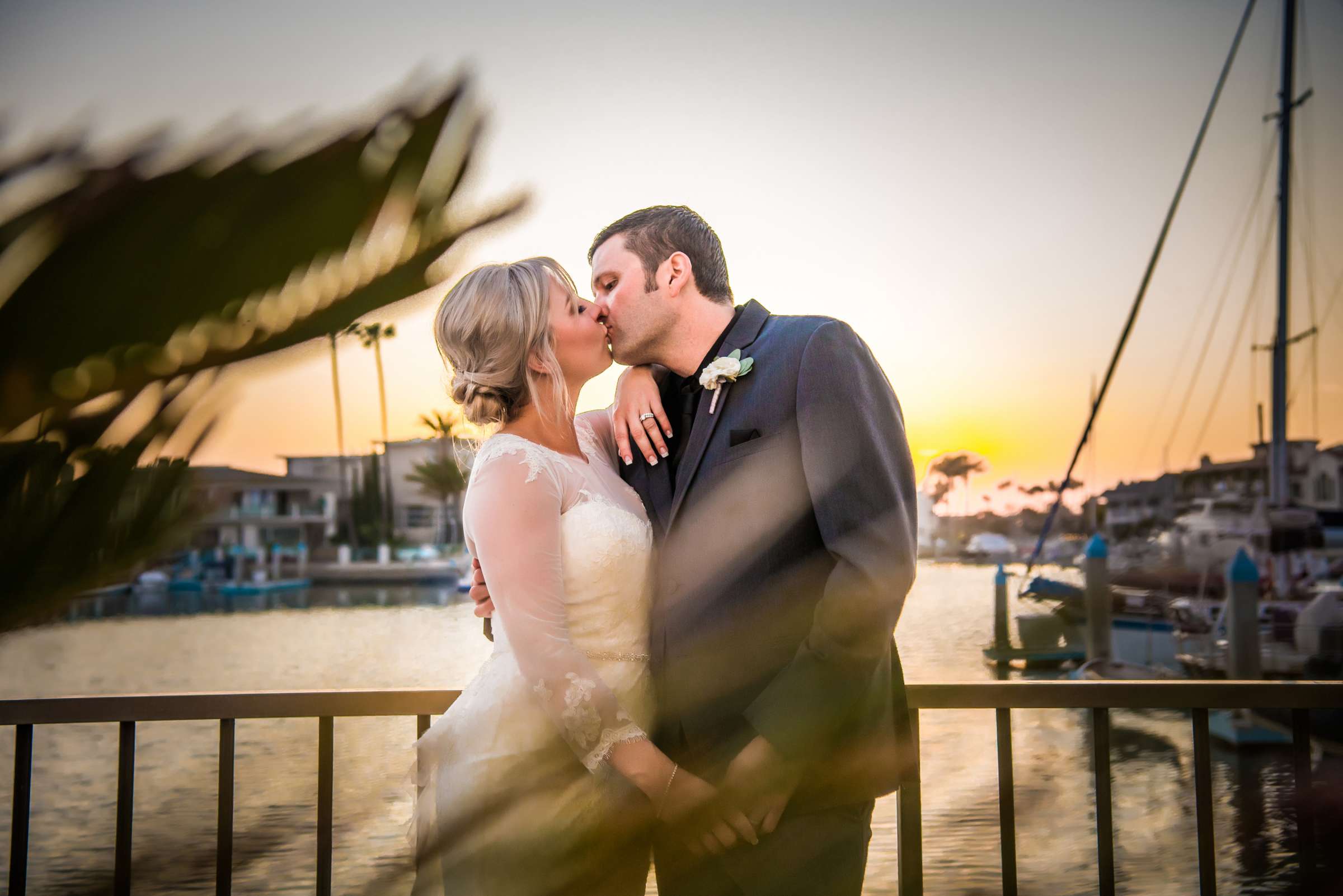 Romantic moment at Coronado Cays Yacht Club Wedding coordinated by Creative Affairs Inc, Carylie and Kasey Wedding Photo #72 by True Photography