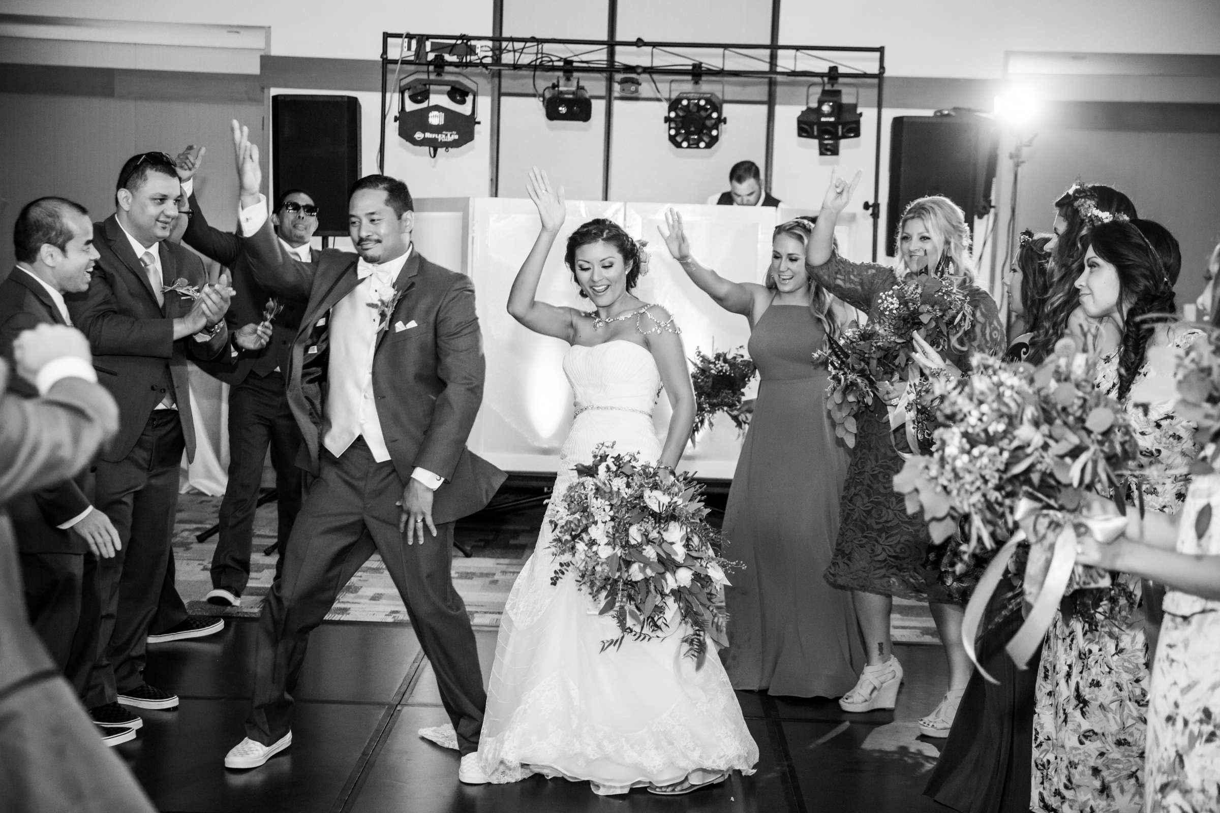 Black and White photo at Coronado Community Center Wedding coordinated by Serendipity Events, Carmellee and Alvin Wedding Photo #213444 by True Photography