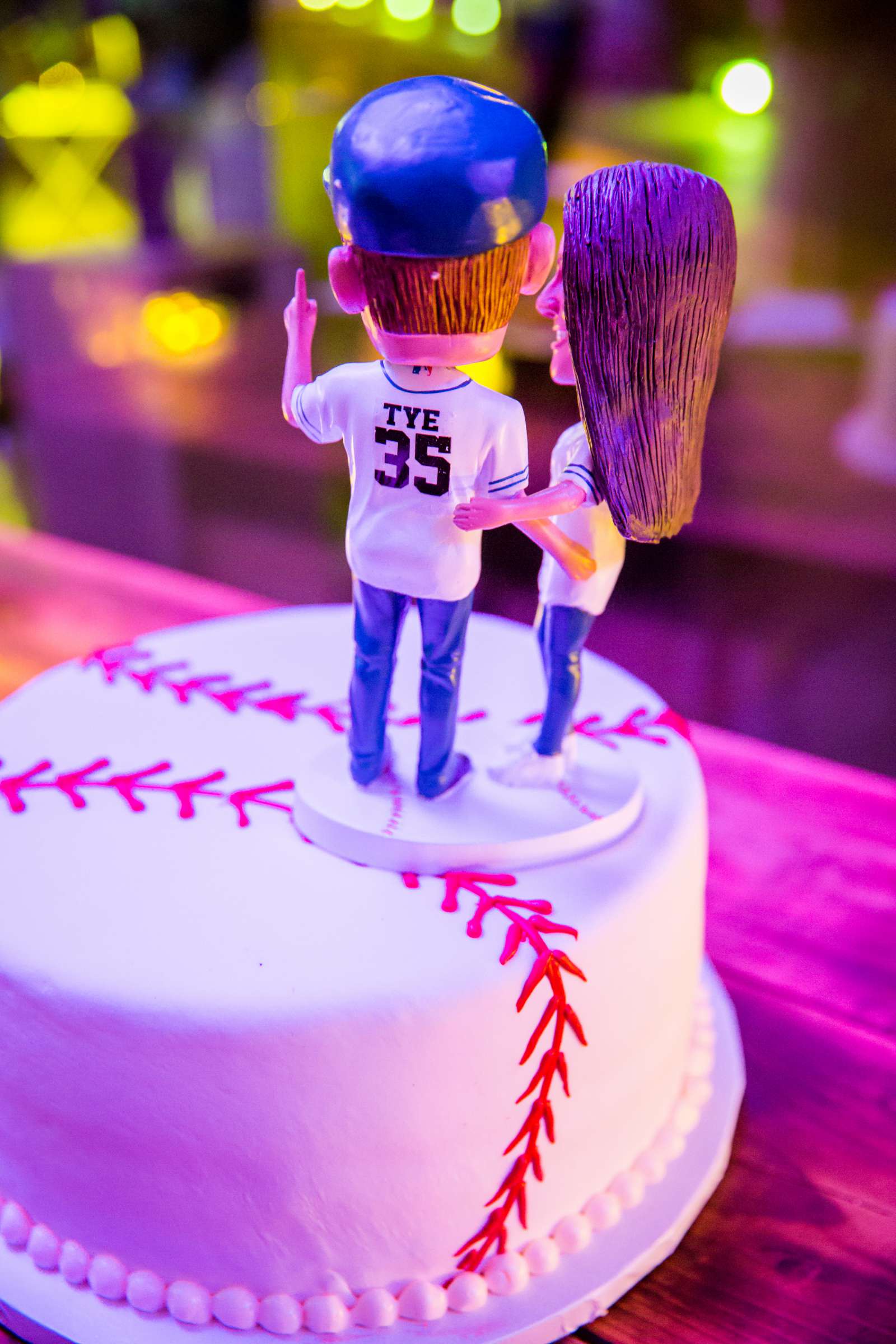 Cake Topper, Cake at Scripps Seaside Forum Wedding coordinated by Luxe Special Events, Angela and Kyle Wedding Photo #19 by True Photography