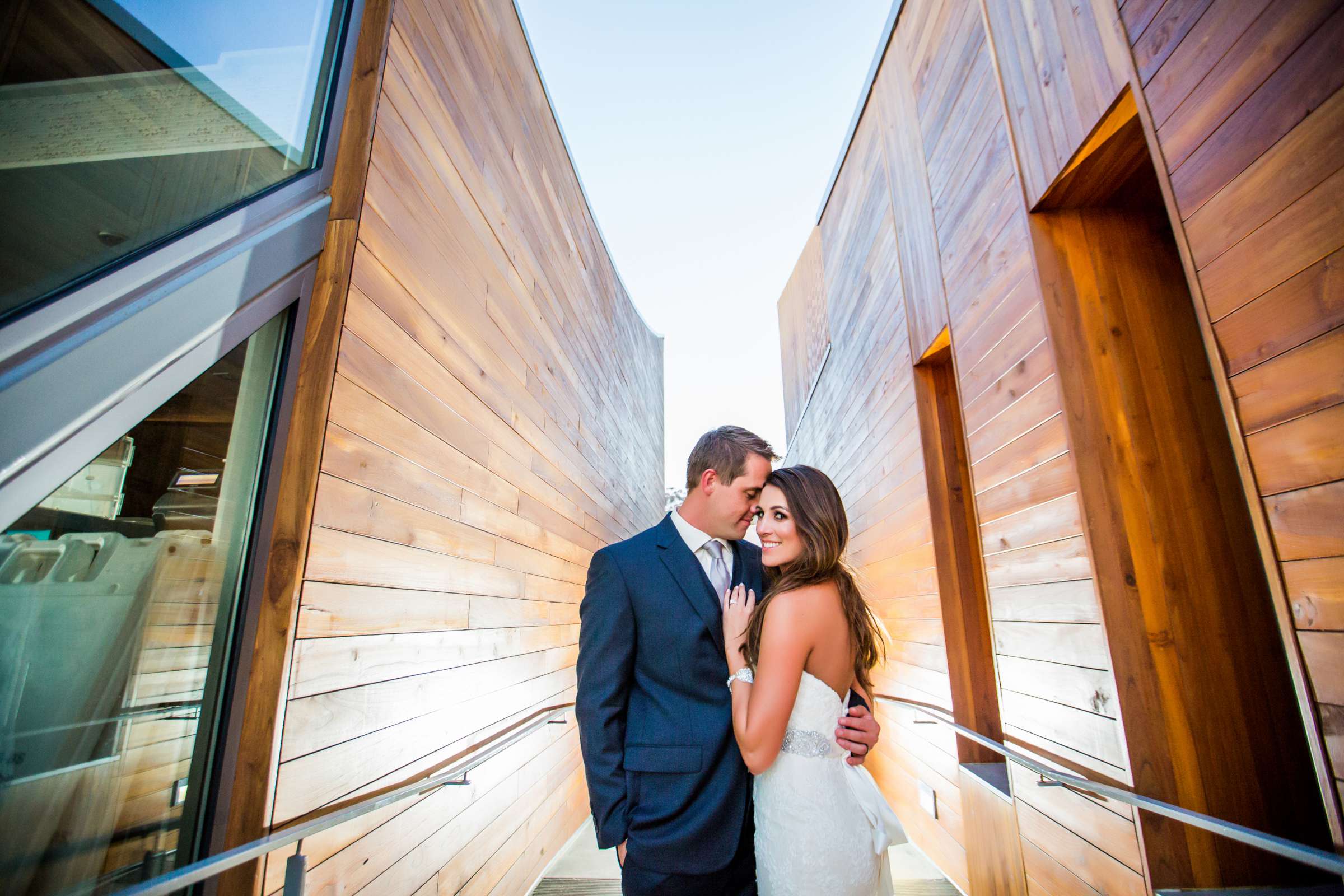 Bride and Groom, contemporary photo at Scripps Seaside Forum Wedding coordinated by Luxe Special Events, Angela and Kyle Wedding Photo #215074 by True Photography