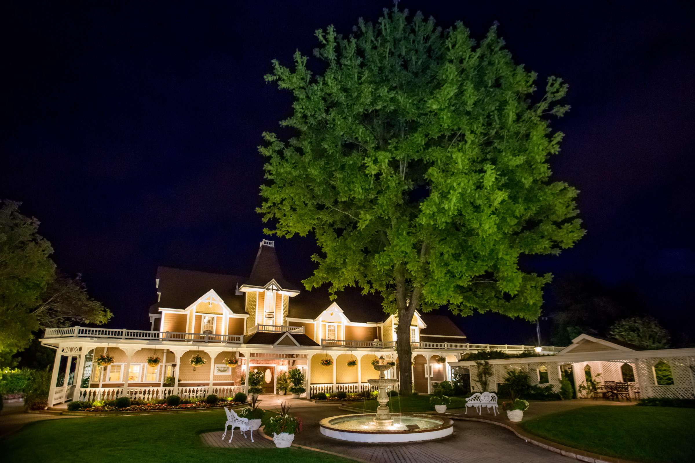 Night Shot at Grand Tradition Estate Wedding, Elaine and Ryan Wedding Photo #221858 by True Photography