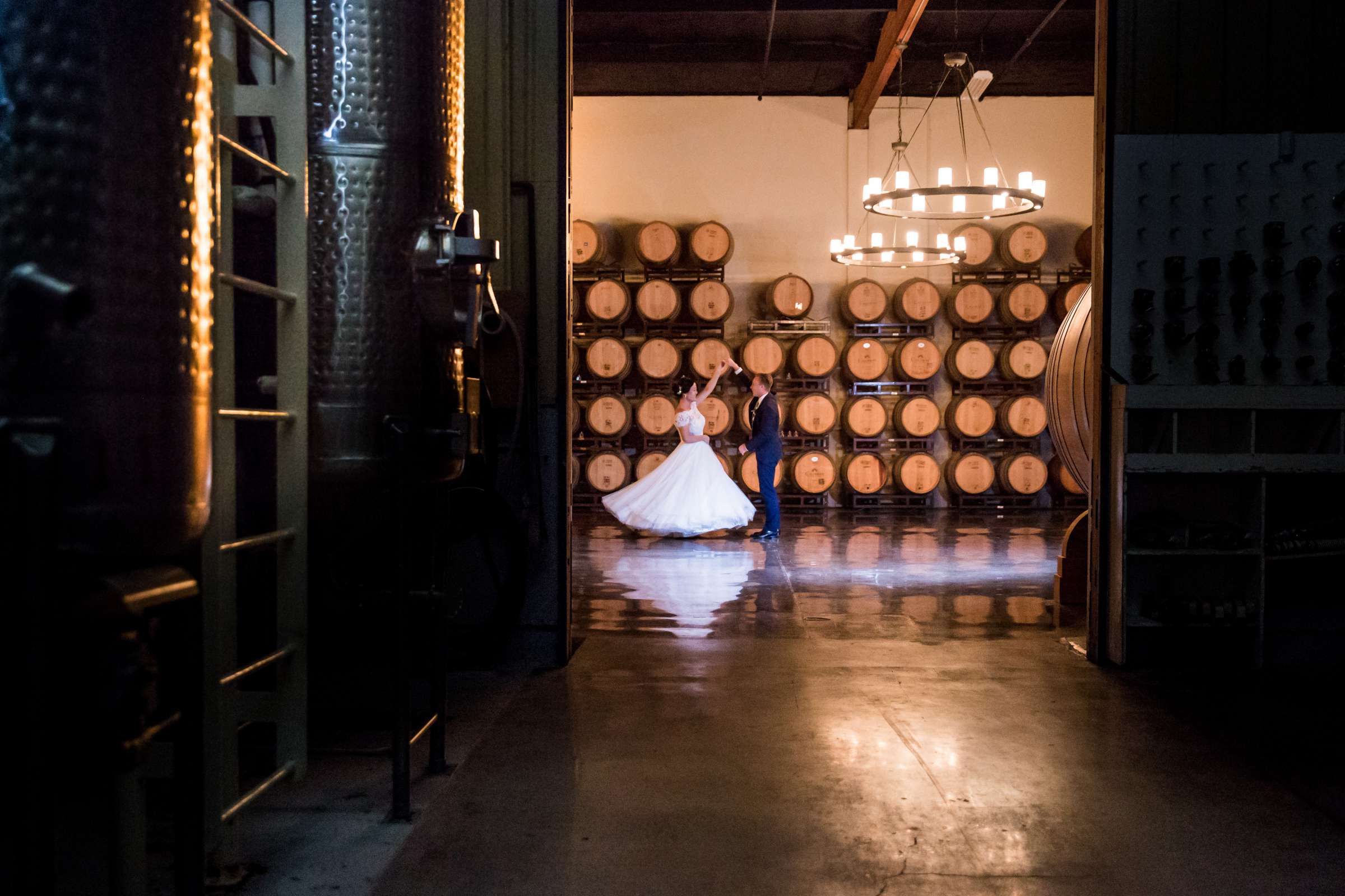 Winery, Dancing at Callaway Vineyards & Winery Wedding coordinated by Hannah Smith Events, Victoria and Aaron Wedding Photo #2 by True Photography