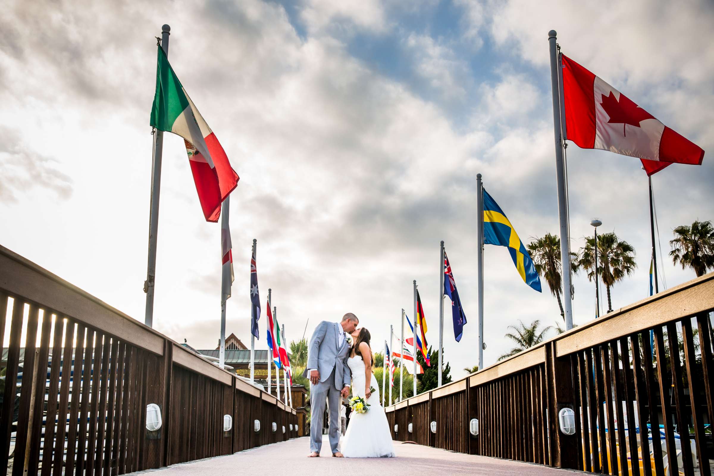 Bride and Groom at Catamaran Resort Wedding coordinated by Sweetest Things Events, Lisa and Casey Wedding Photo #1 by True Photography