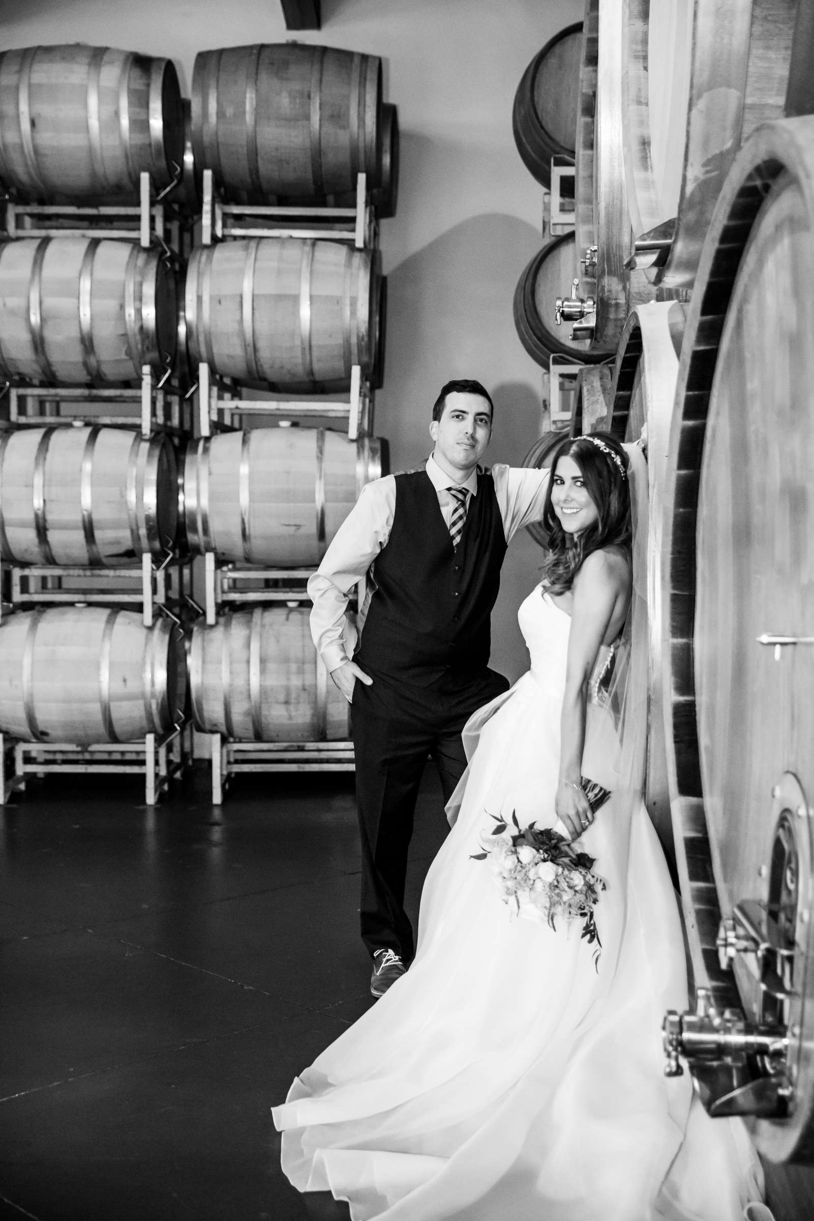 Ponte Estate Winery Wedding coordinated by Seven Stems Floral Design & Events, Jennifer and Justin Wedding Photo #3 by True Photography
