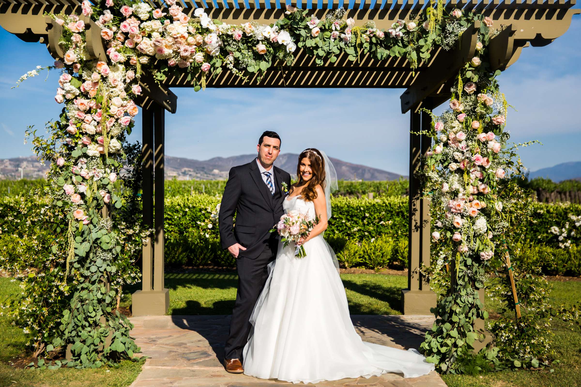 Ponte Estate Winery Wedding coordinated by Seven Stems Floral Design & Events, Jennifer and Justin Wedding Photo #7 by True Photography