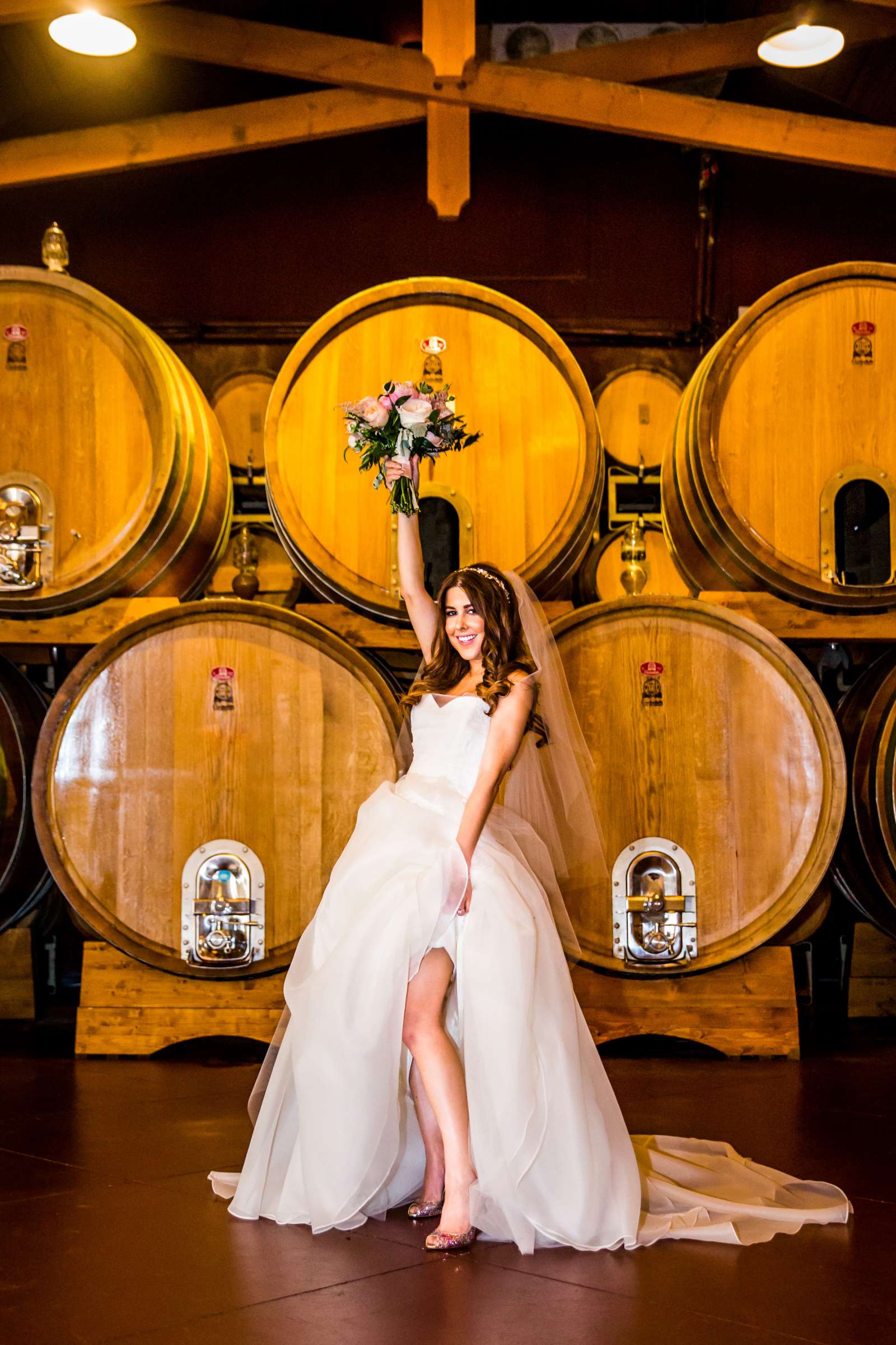 Ponte Estate Winery Wedding coordinated by Seven Stems Floral Design & Events, Jennifer and Justin Wedding Photo #17 by True Photography