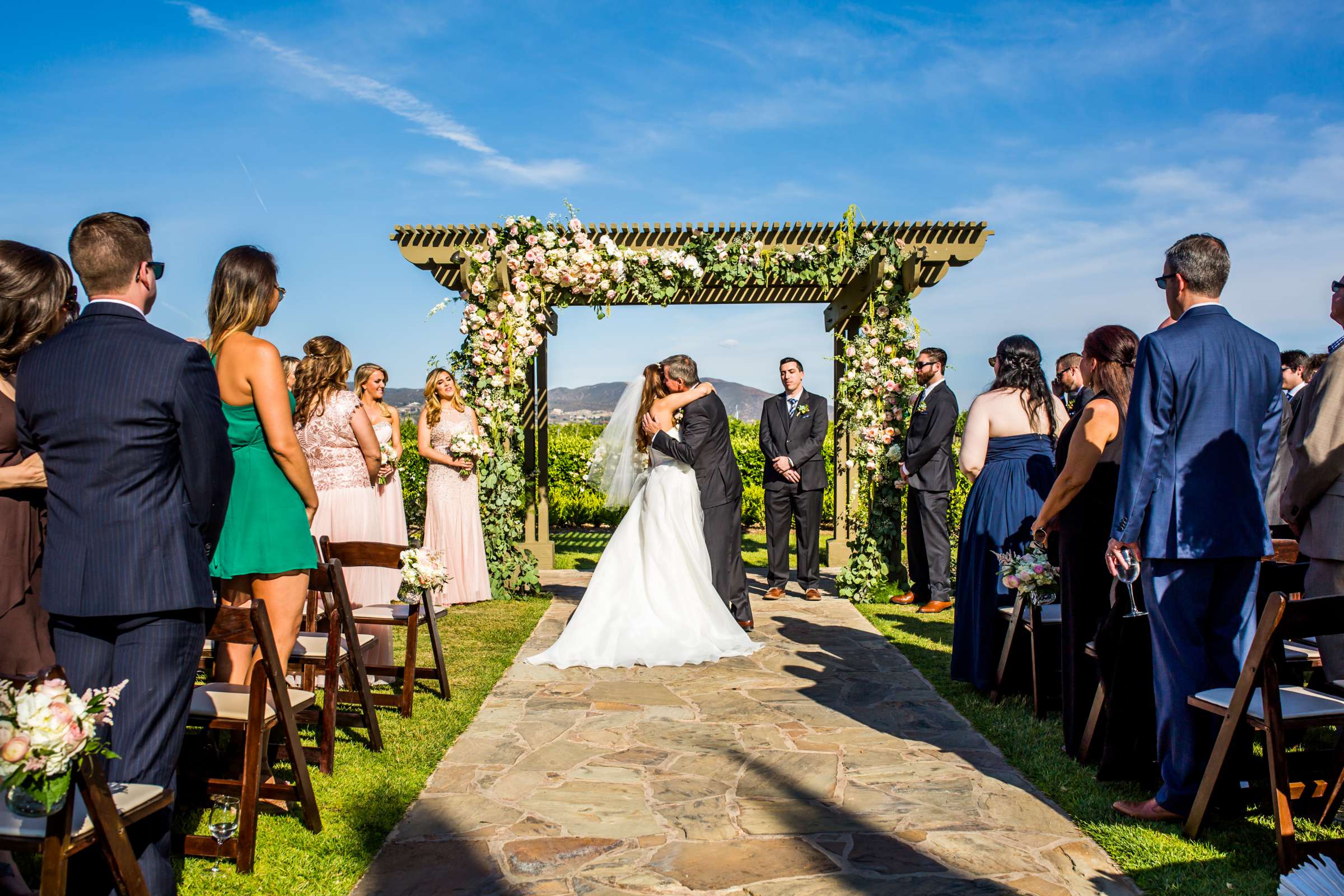 Ponte Estate Winery Wedding coordinated by Seven Stems Floral Design & Events, Jennifer and Justin Wedding Photo #66 by True Photography