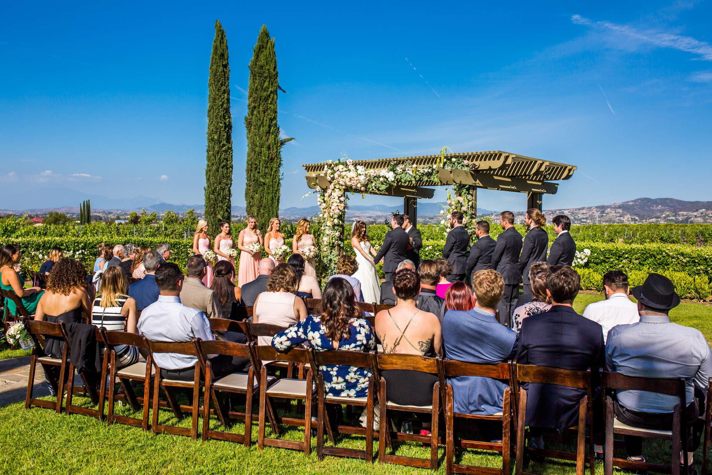 Ponte Estate Winery Wedding coordinated by Seven Stems Floral Design & Events, Jennifer and Justin Wedding Photo #71 by True Photography