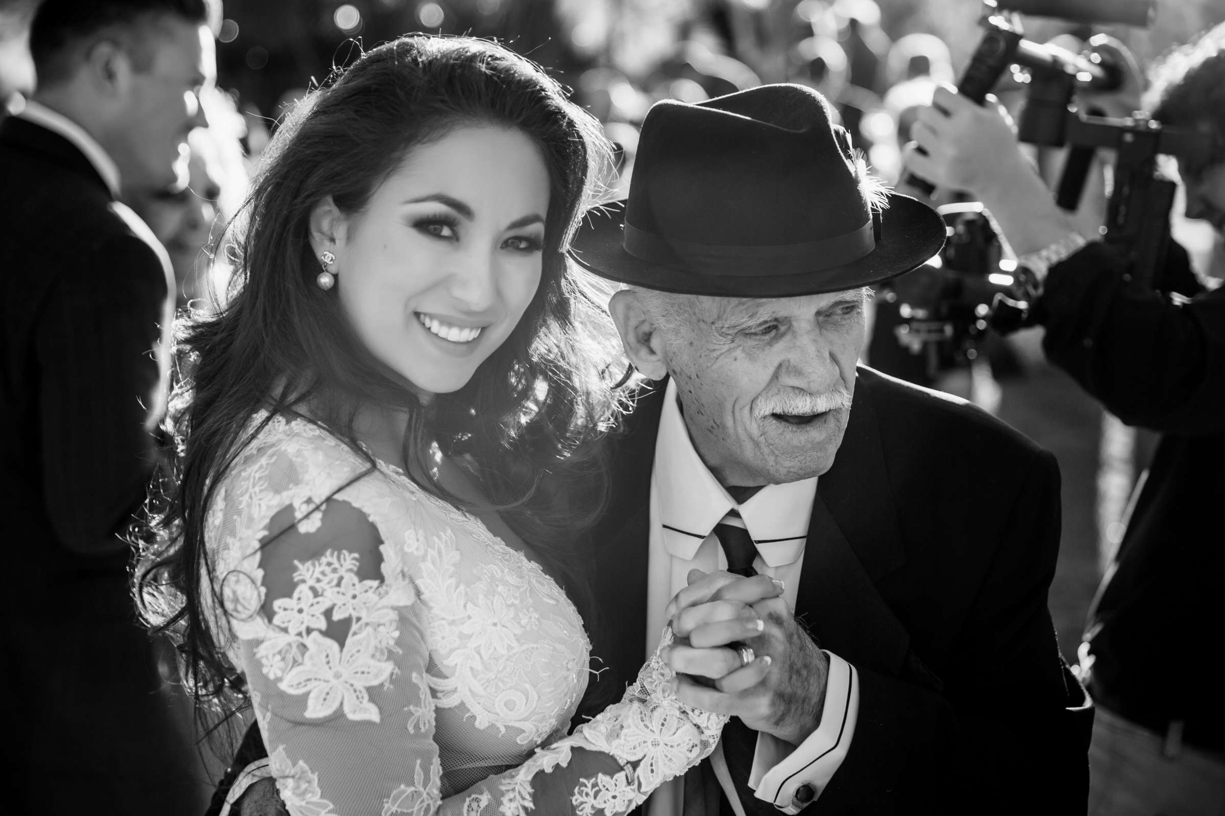Black and White photo at Santiago Canyon Estate Wedding coordinated by Dot the I's Events and Weddings, Christina and Matty Wedding Photo #82 by True Photography