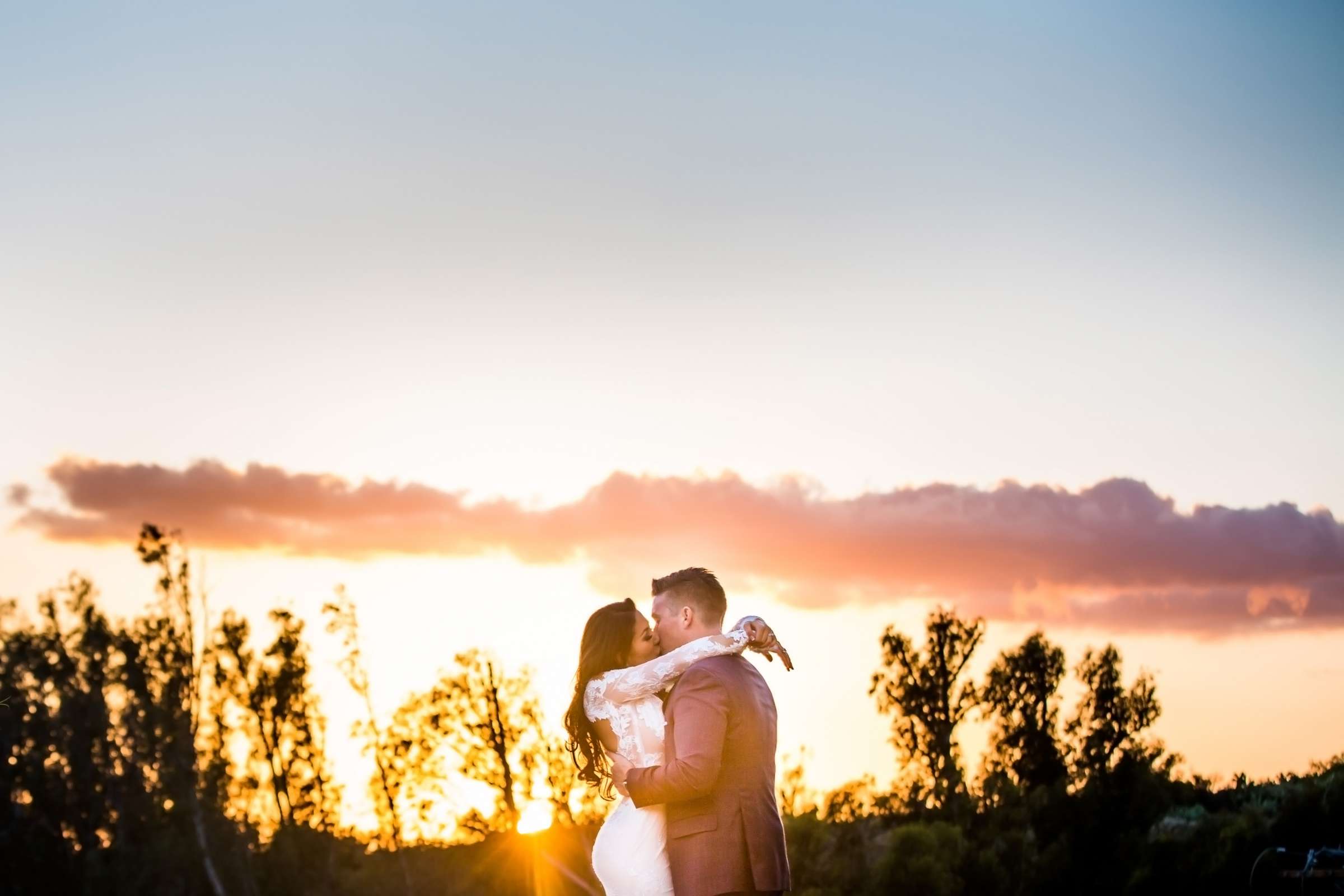 Sunset, Romantic moment at Santiago Canyon Estate Wedding coordinated by Dot the I's Events and Weddings, Christina and Matty Wedding Photo #92 by True Photography